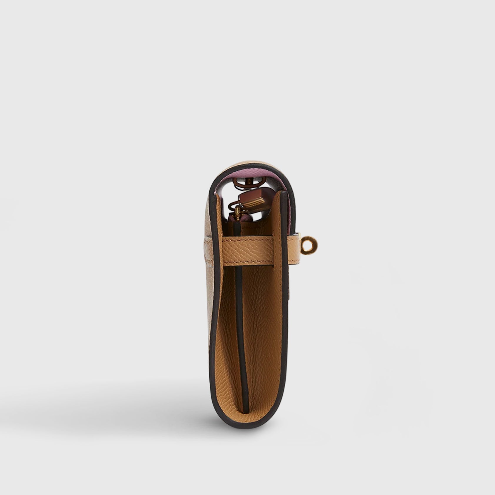 Hermès Kelly To Go Epsom Chai/Mauve Sylvester Gold Hardware