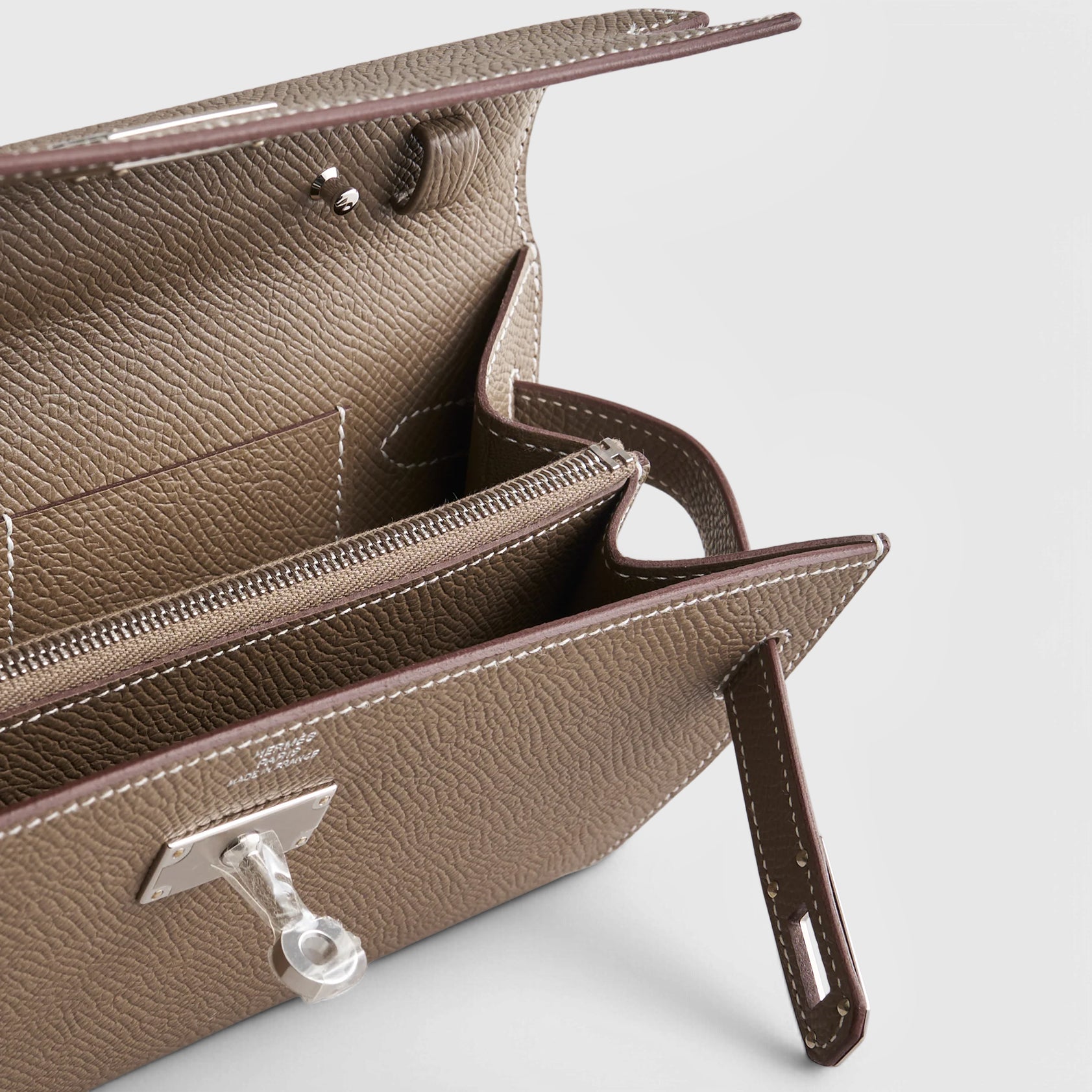 Hermès Kelly To Go Epsom Etoupe Sellier Palladium Hardware - eliteUSA