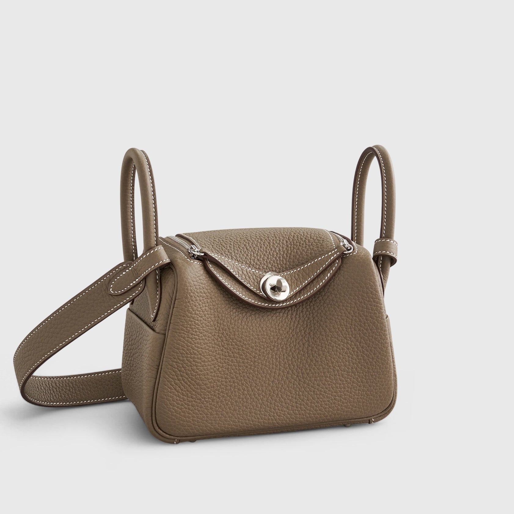 Hermès Lindy 20 Clemence Etoupe Palladium Hardware - eliteUSA