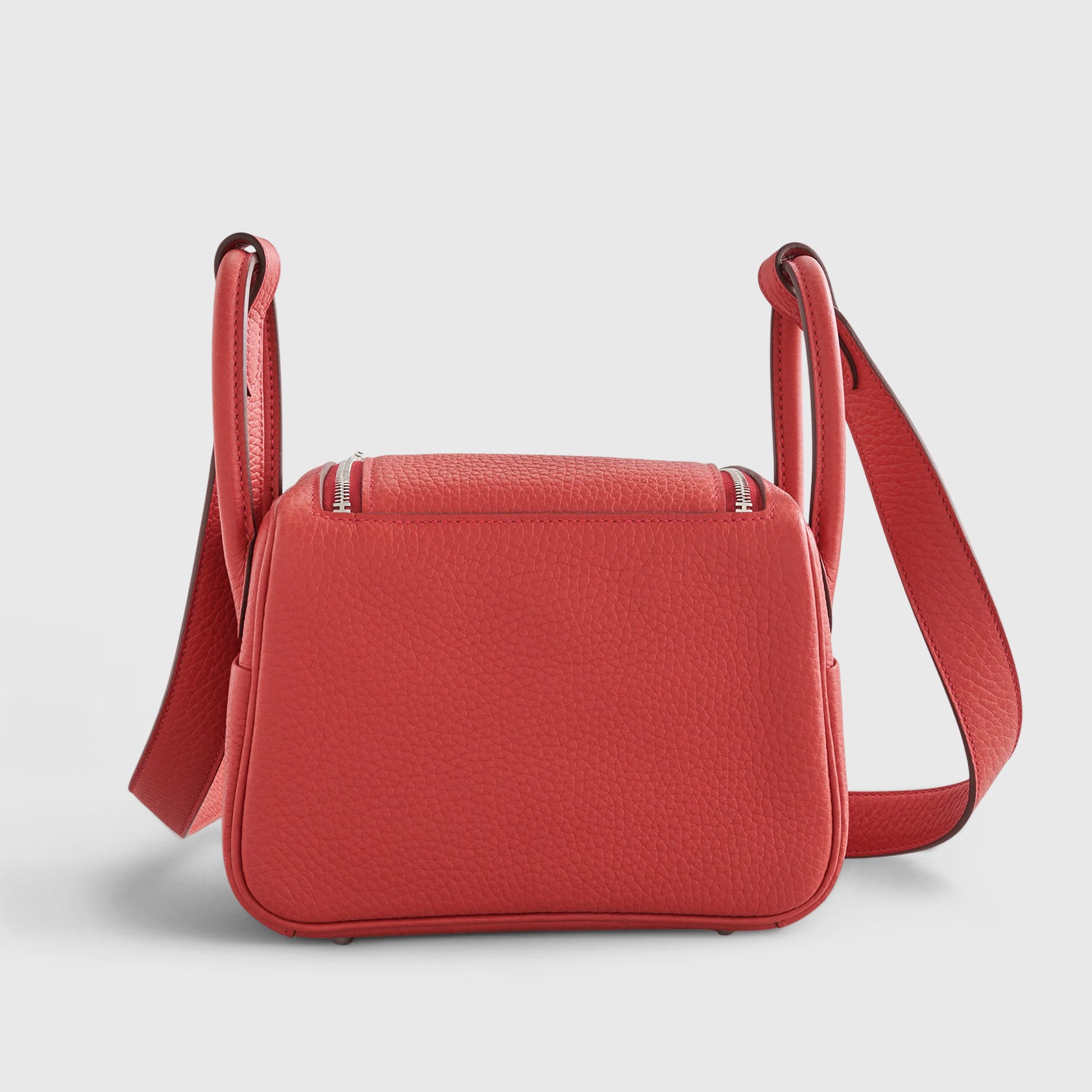 Hermès Lindy 20 Clemence Vermillon Palladium Hardware - eliteUSA