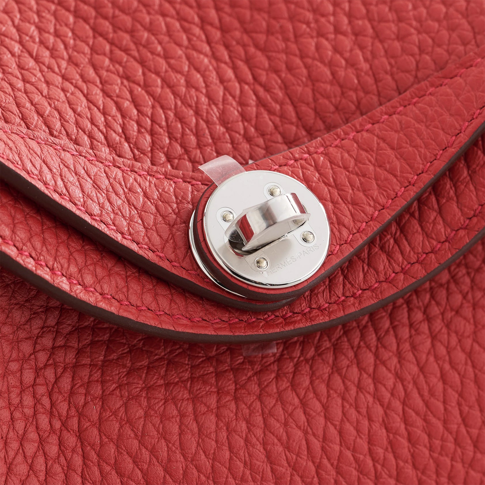 Hermès Lindy 20 Clemence Vermillon Palladium Hardware - eliteUSA