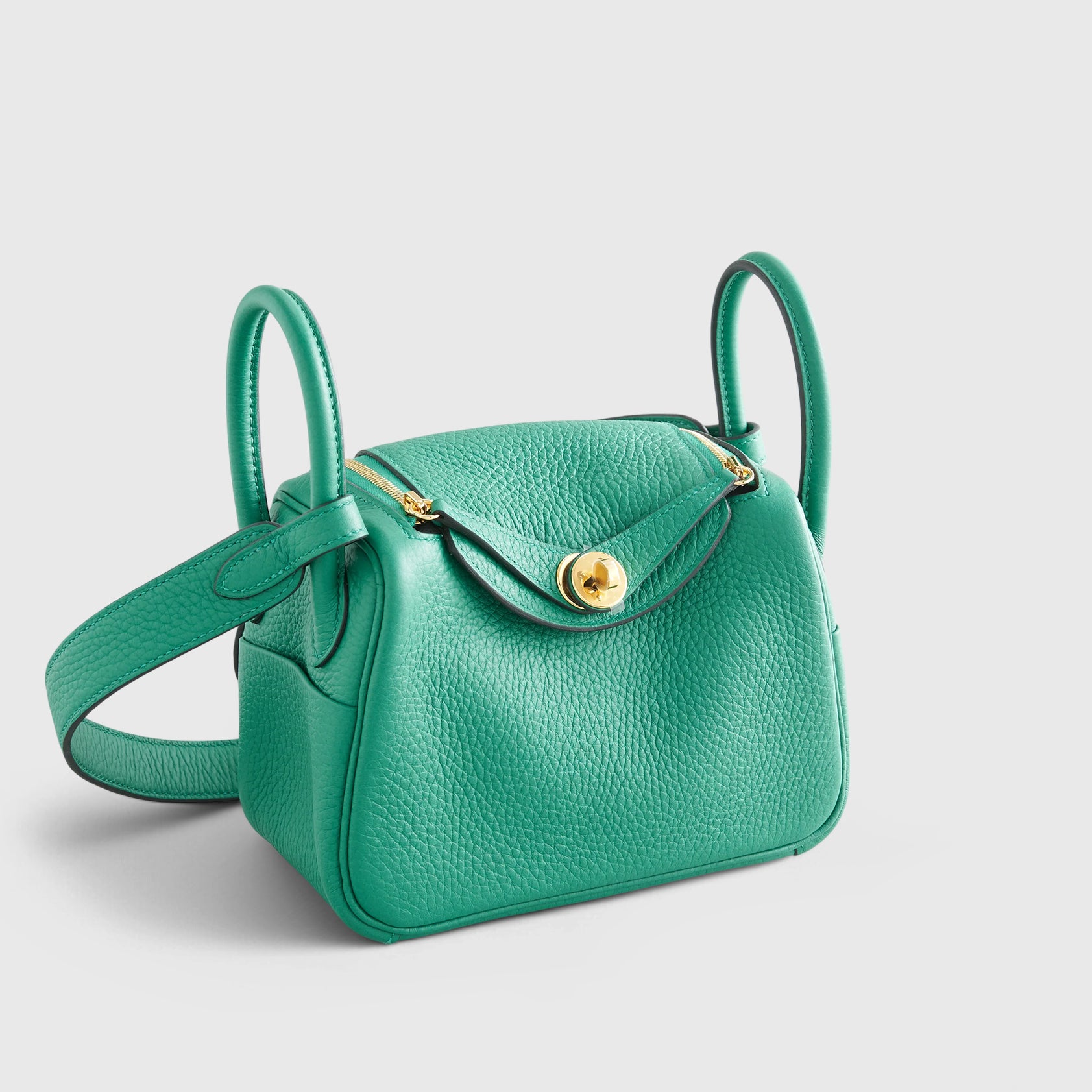 Hermès Lindy 20 Clemence Vert Vertigo Gold Hardware - eliteUSA