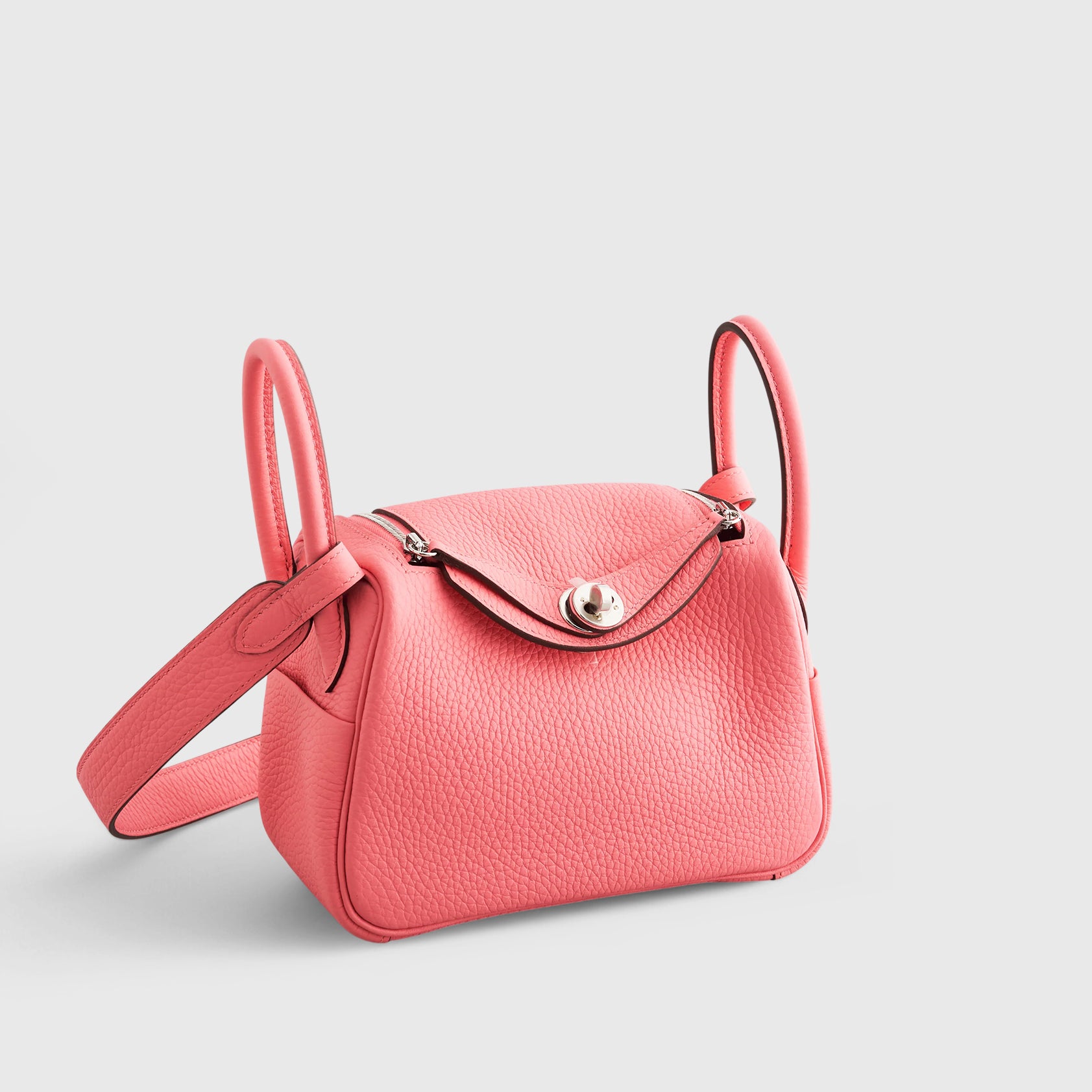 Hermès Lindy 20 Rose Azalee Palladium Hardware