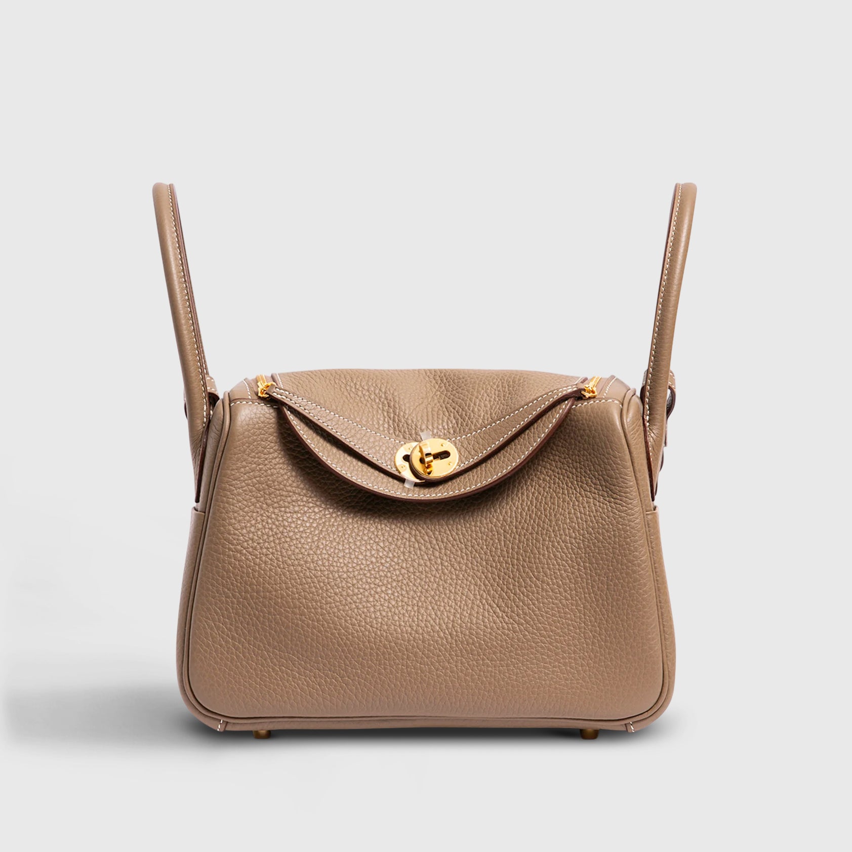 Hermès Lindy 26 Clemence Etoupe Gold Hardware