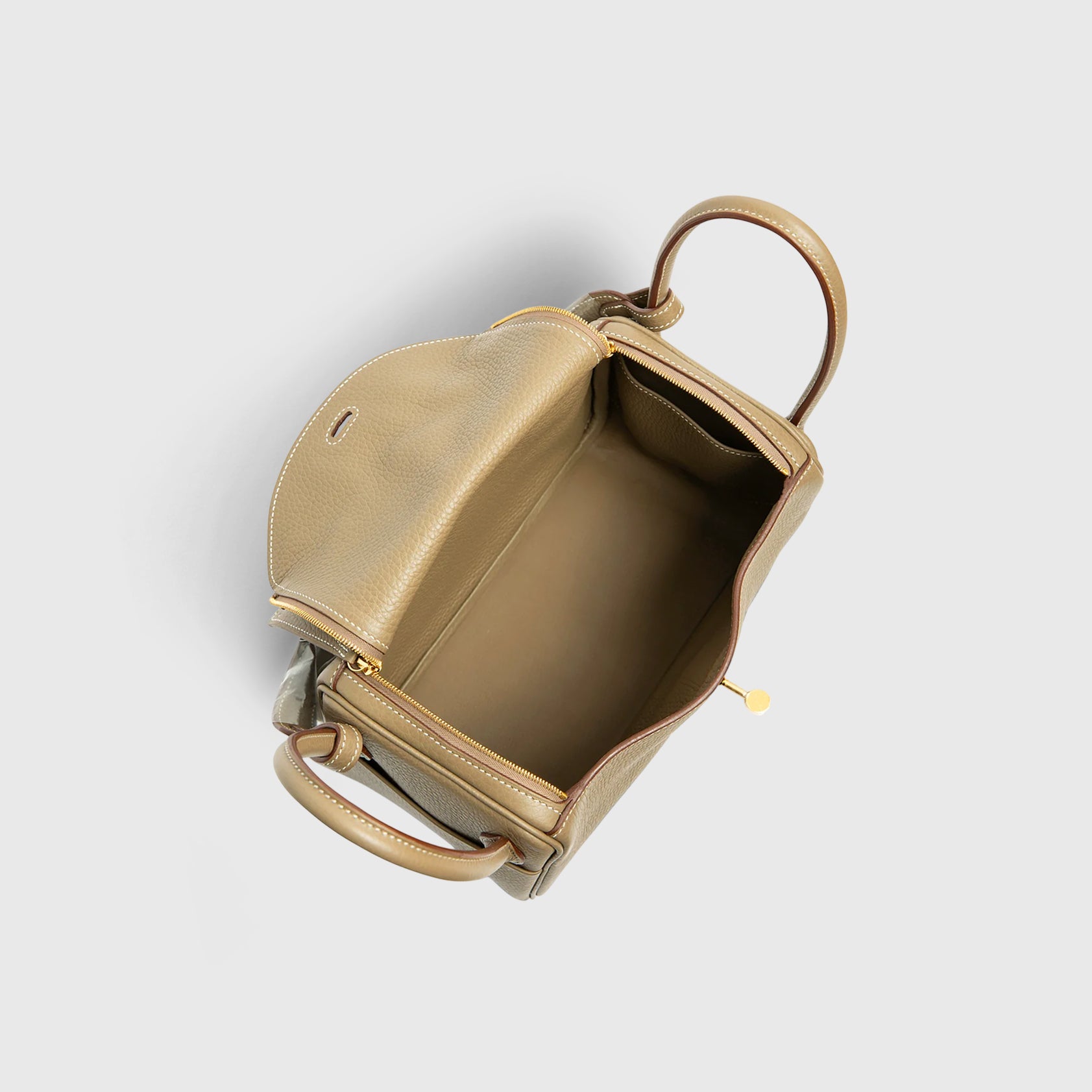 Hermès Lindy 26 Clemence Etoupe Gold Hardware