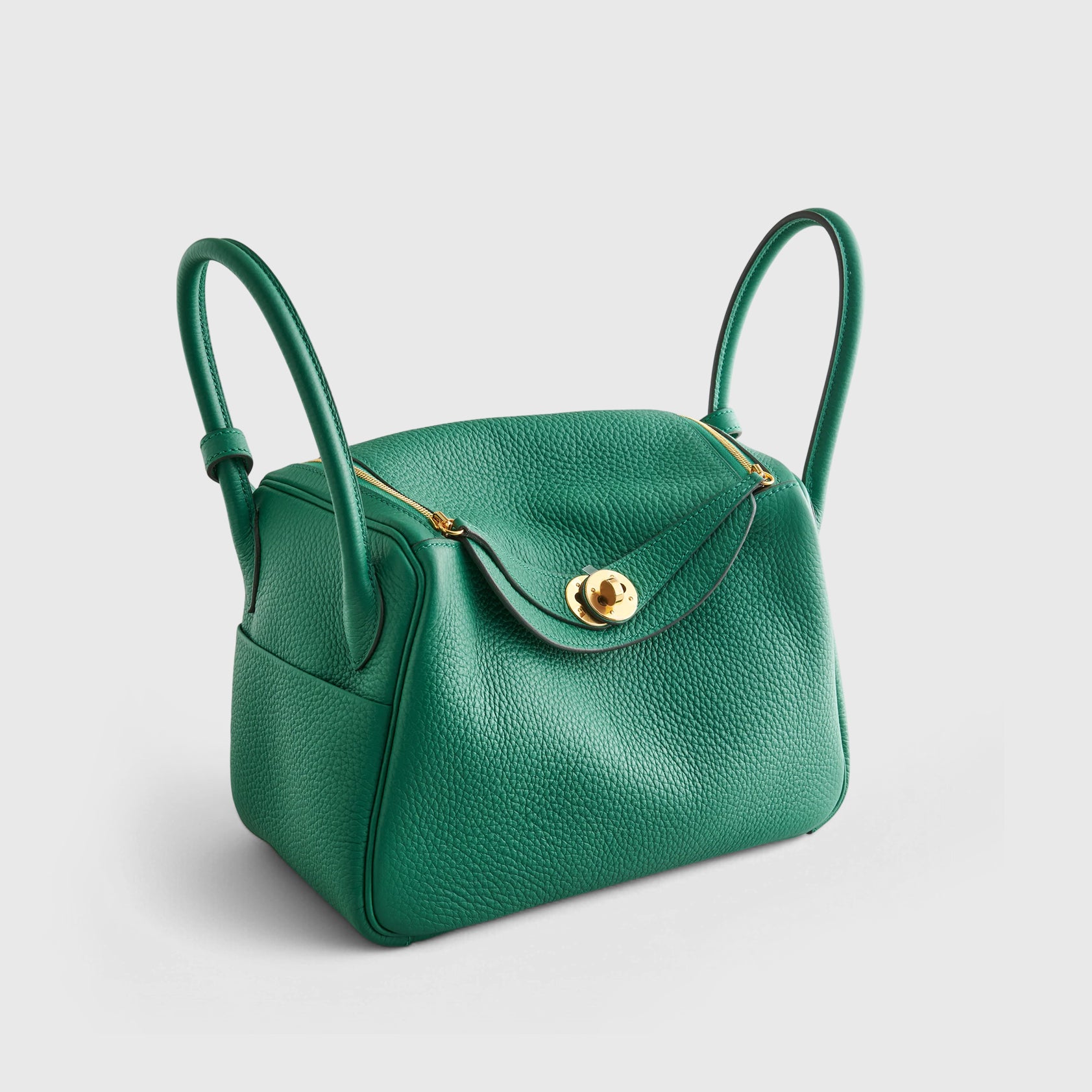 Hermès Lindy 26 Clemence Vert Vertigo Gold Hardware