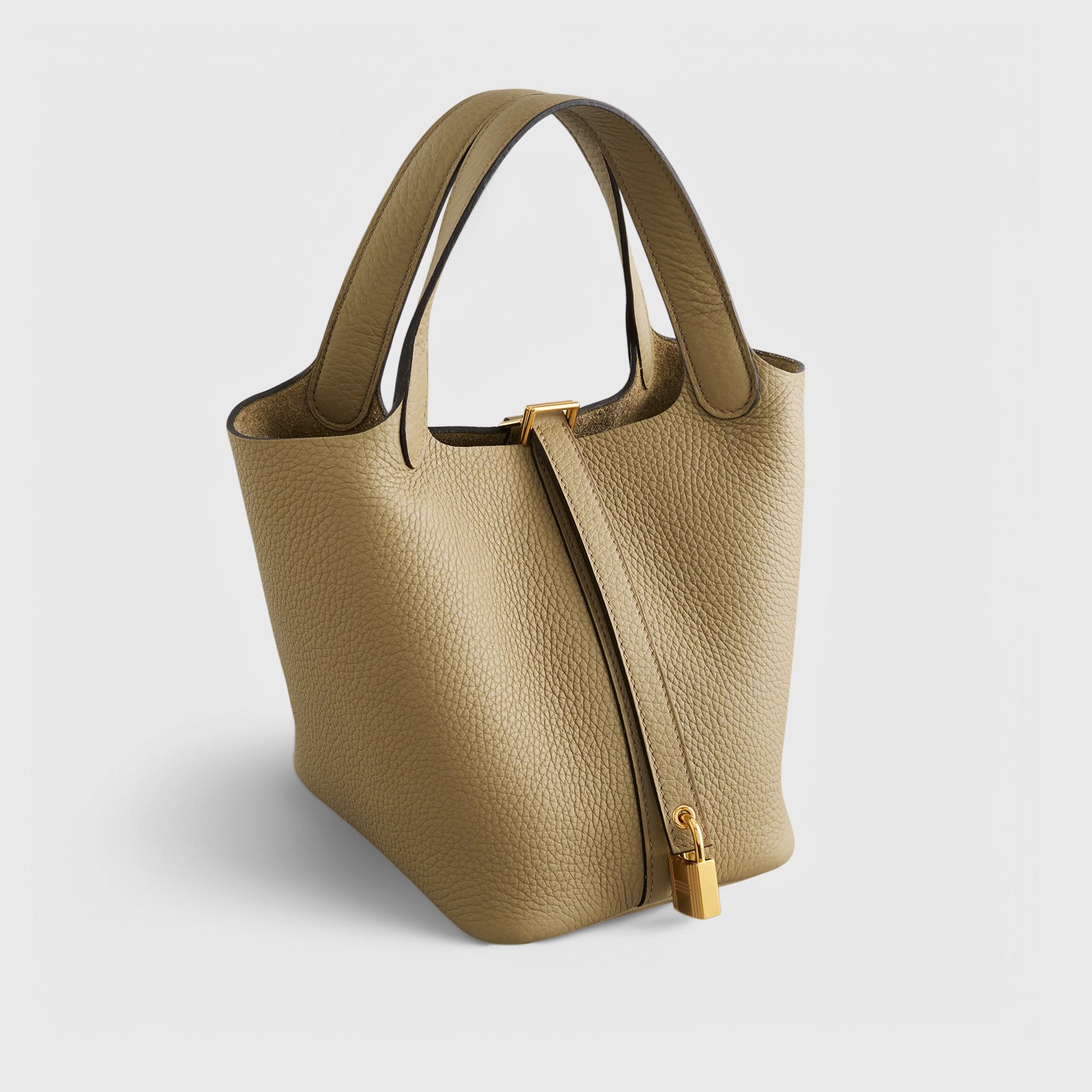 Hermès Picotin 18 Clemence Beige Marfa Gold Hardware