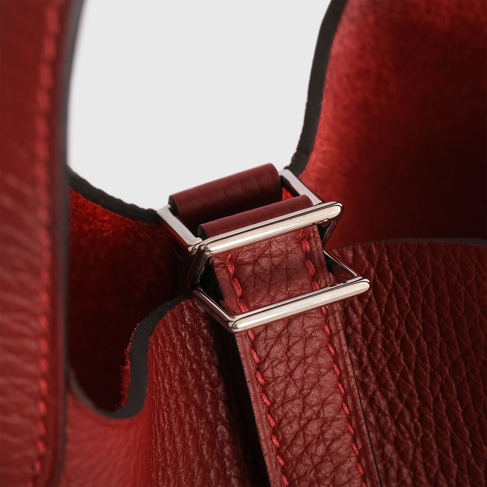 Hermès Picotin 18 Clemence Rouge H Palladium Hardware - eliteUSA