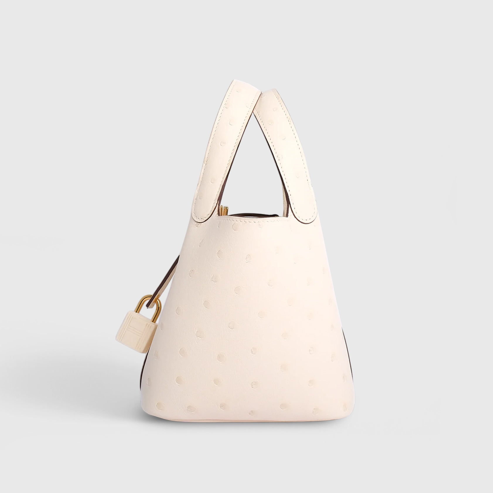 Hermès Picotin Micro Ostrich Nata Gold Hardware - eliteUSA