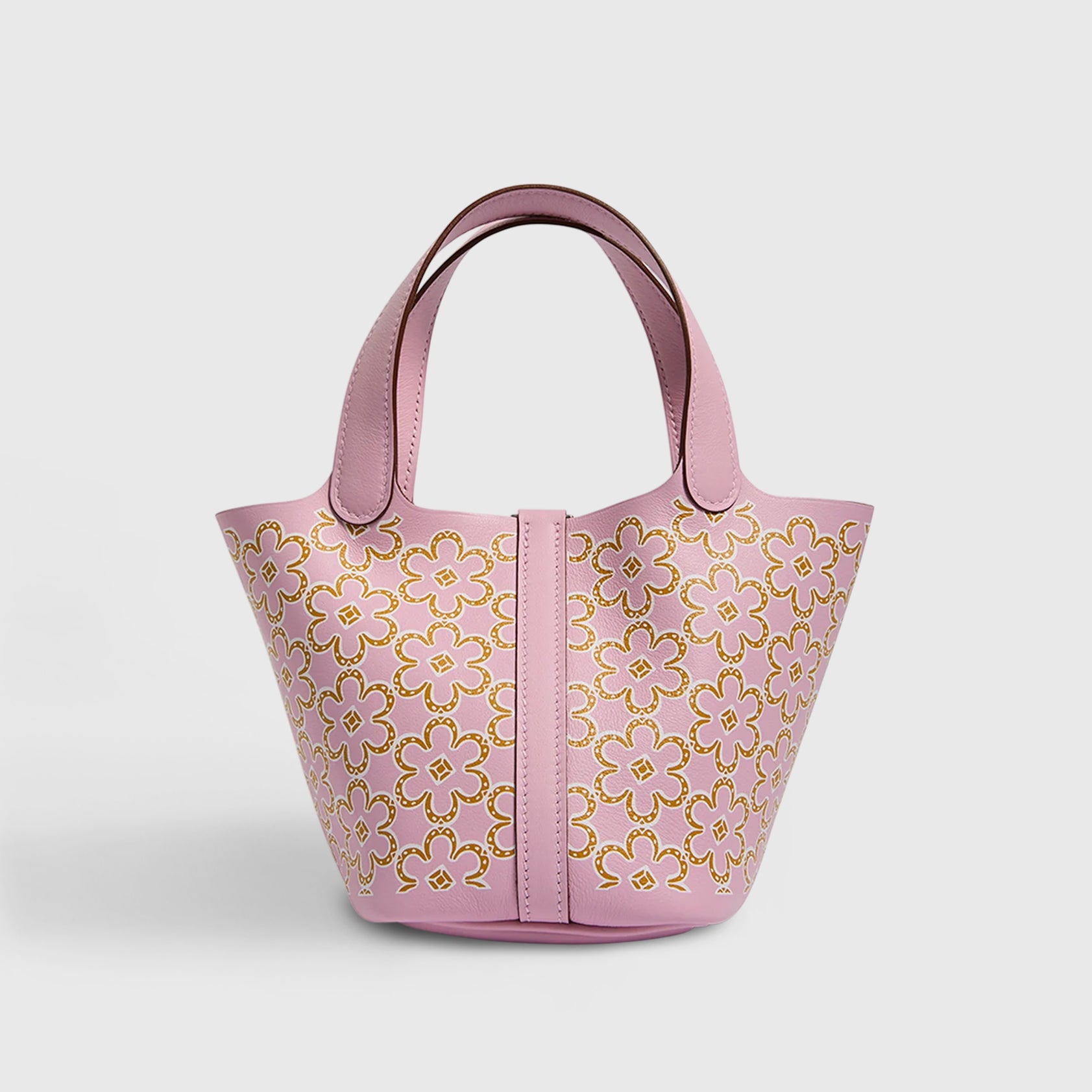 Hermès Picotin Micro Swift Mauve Sylvester/Cuivr/White Lucky Daisy Palladium Hardware