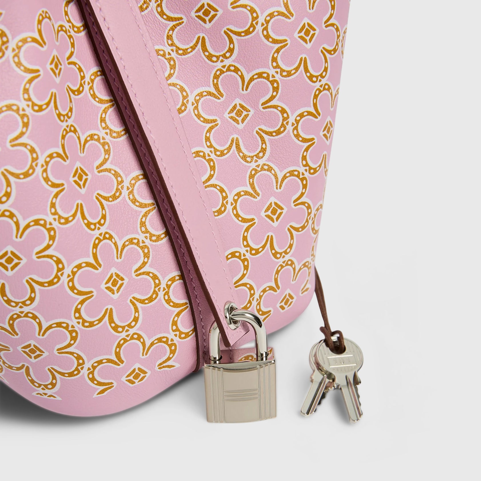 Hermès Picotin Micro Swift Mauve Sylvester/Cuivr/White Lucky Daisy Palladium Hardware