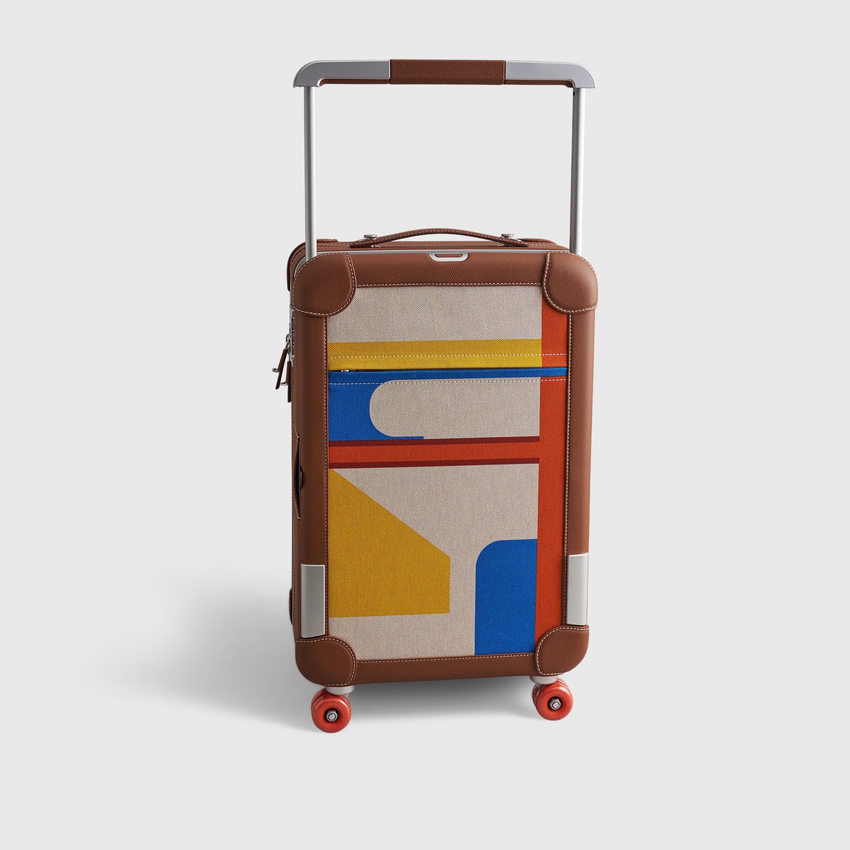 Hermès R.M.S Cabine Trolley 55 Capucine-Ecru-Beige/Fauve/Orange Palladium Hardware - eliteUSA