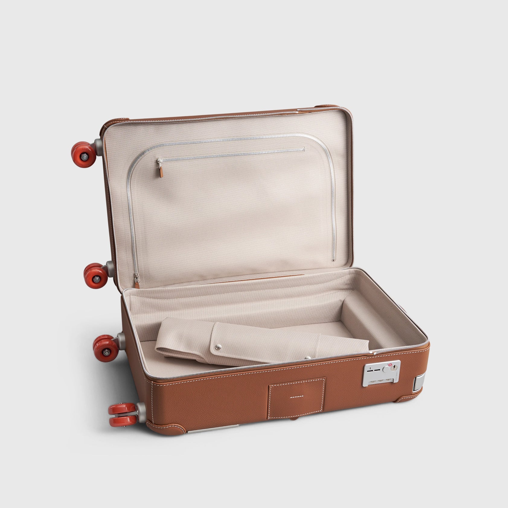 Hermès R.M.S Cabine Trolley 55 Capucine-Ecru-Beige/Fauve/Orange Palladium Hardware - eliteUSA