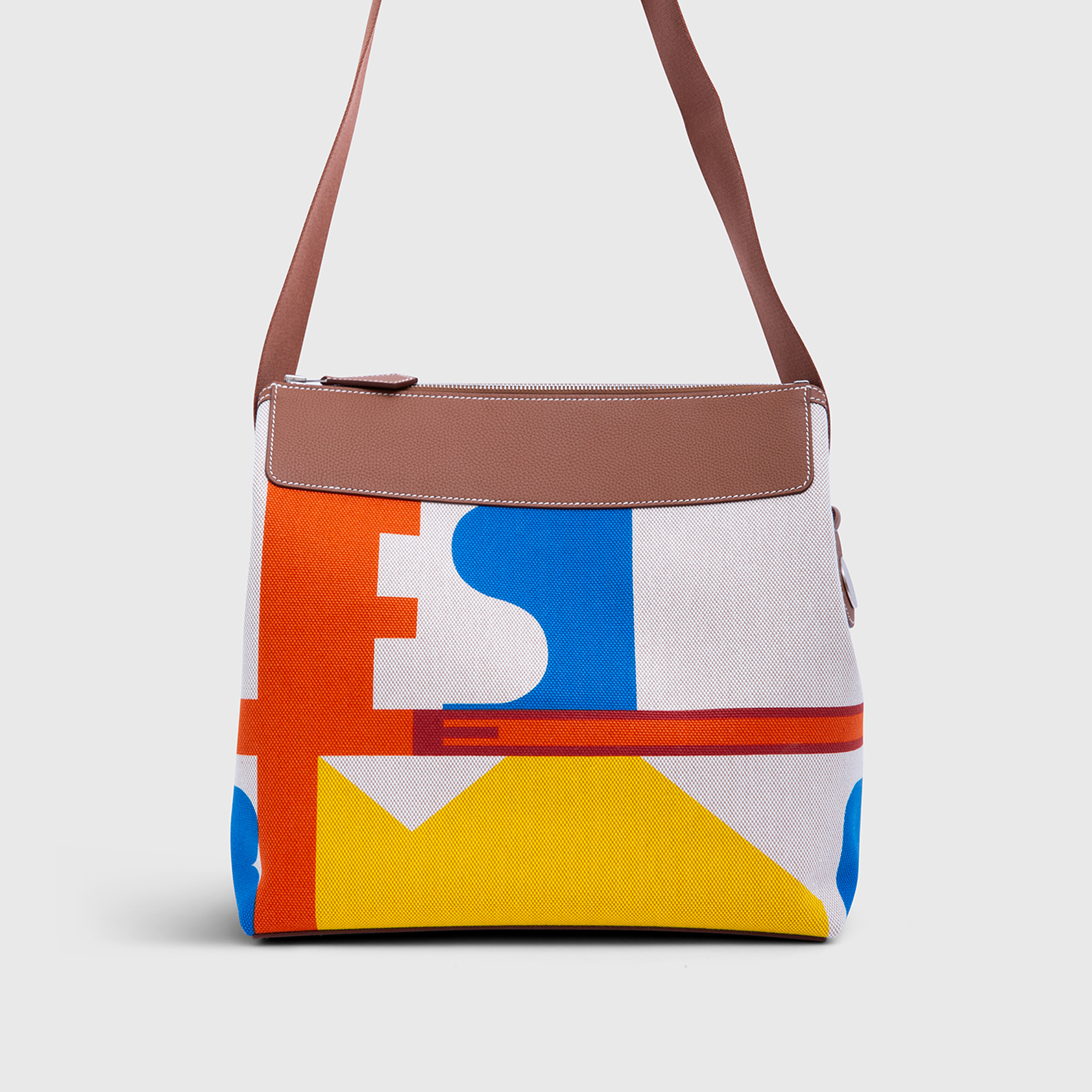 Hermès R.M.S 12H Bag Ecru/Beige/Fauve/Orange Palladium Hardware