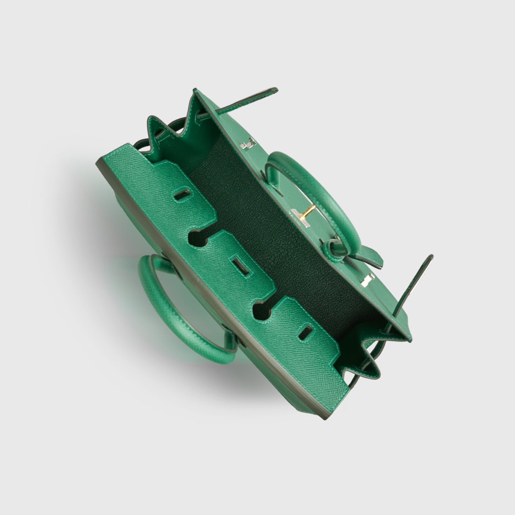 Hermès Birkin 25 Epsom Vert Moyen Electrum Sellier