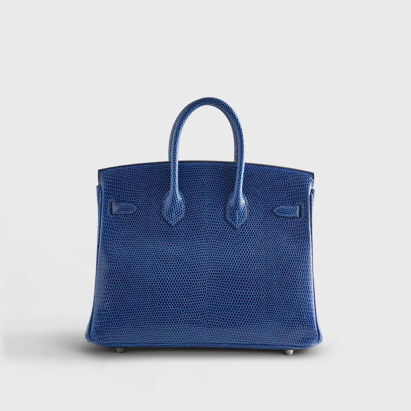 Hermès Birkin 25 Lizard Blue Sapphire Palladium Hardware Niloticus