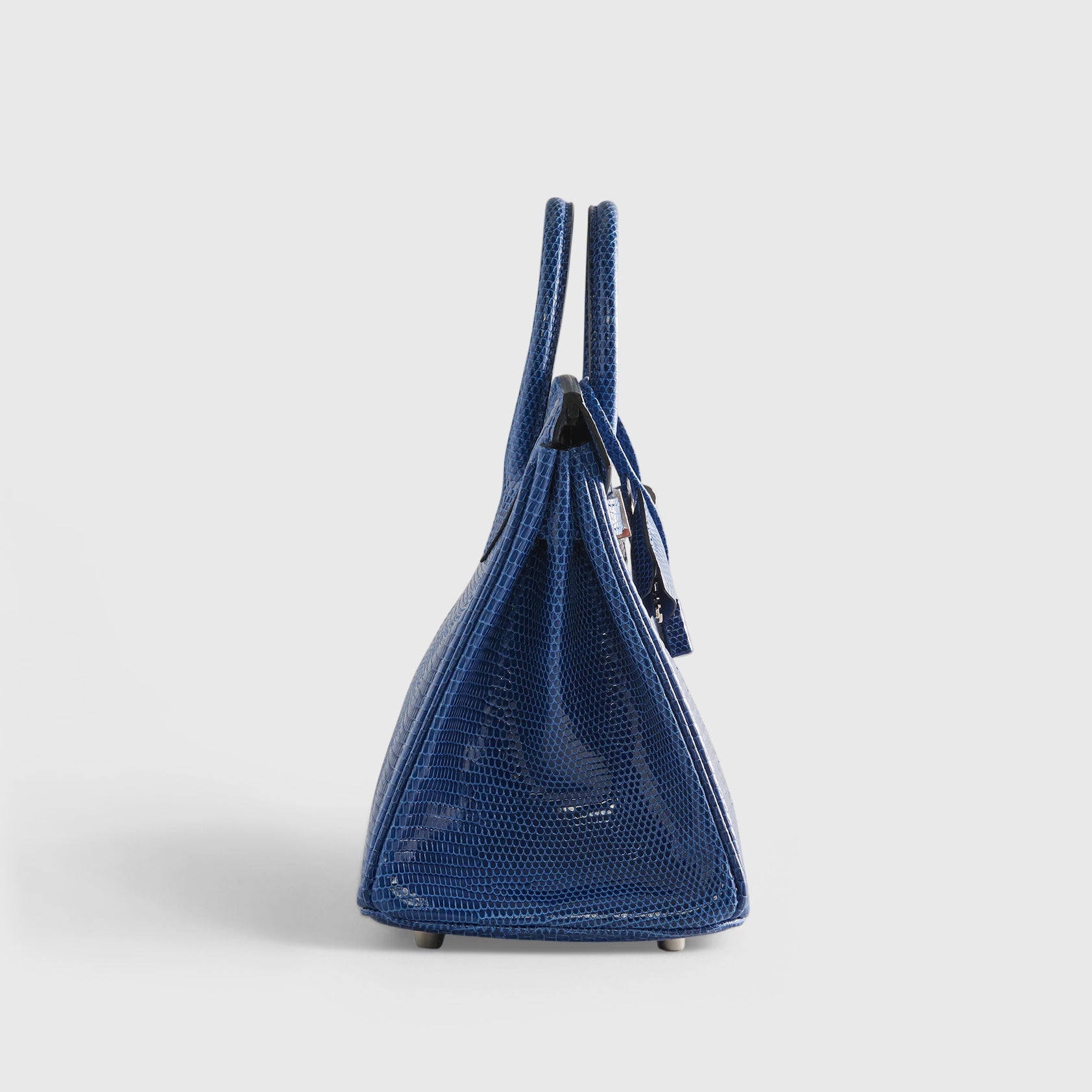 Hermès Birkin 25 Lizard Blue Sapphire Palladium Hardware Niloticus