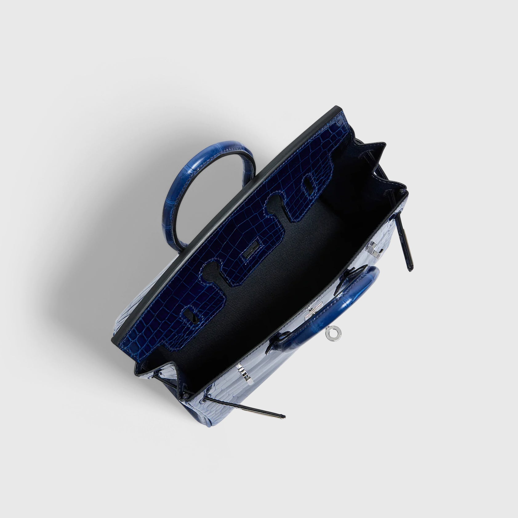 Hermès Birkin 25 Shiny Nilo Blue Sapphire Palladium Hardware