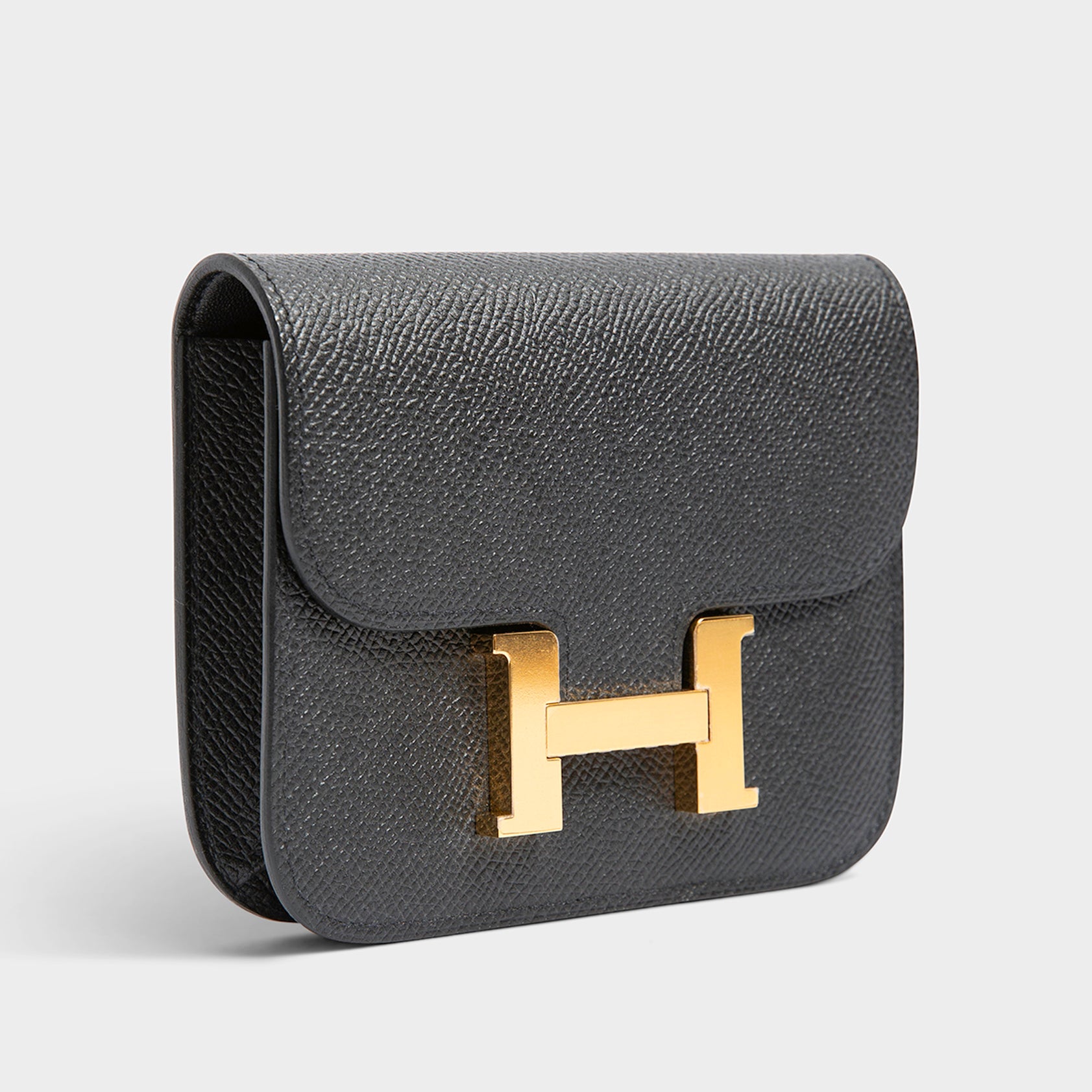 Hermès Constance Slim Wallet Epsom Black Gold Hardware