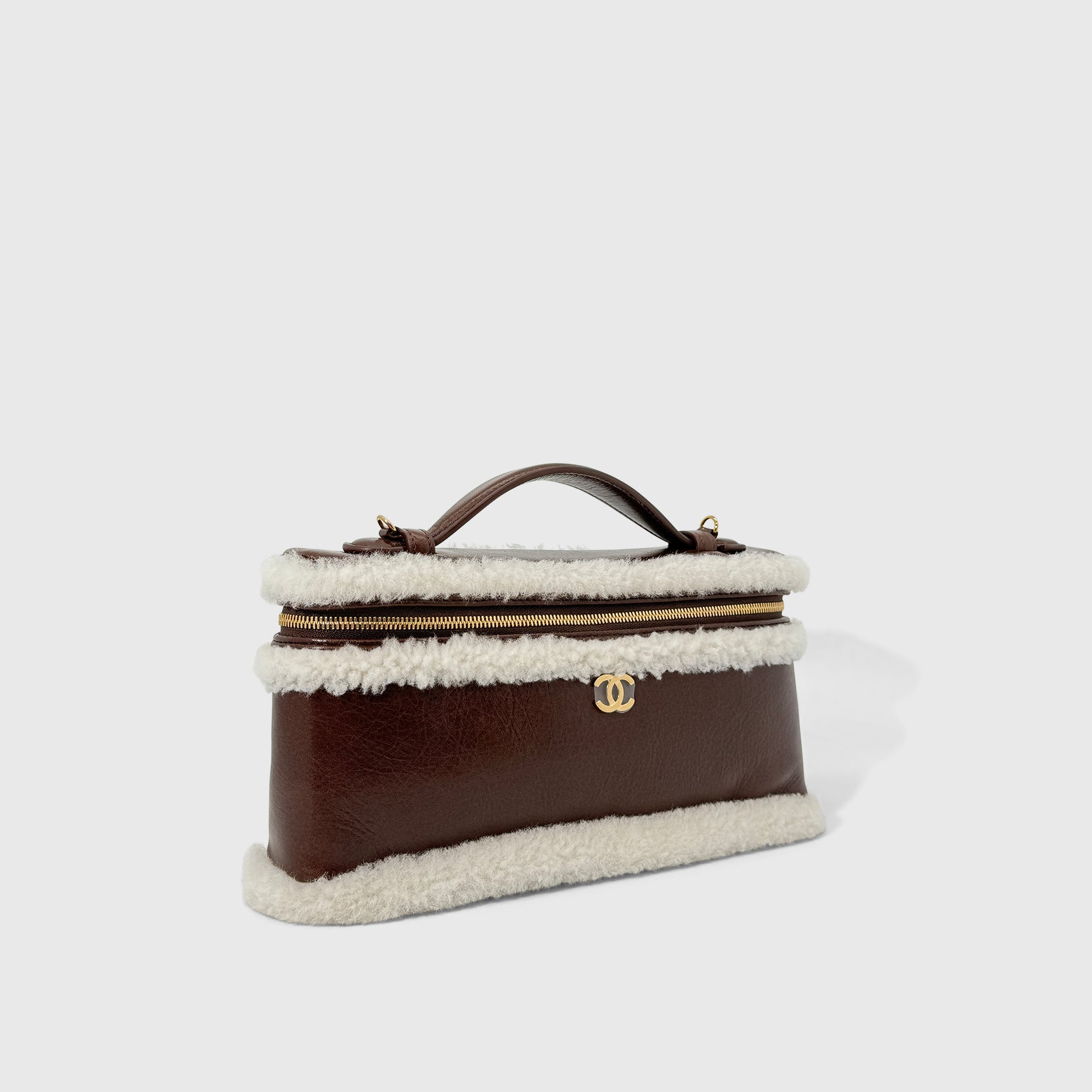 Chanel East West Shearling Vanity
