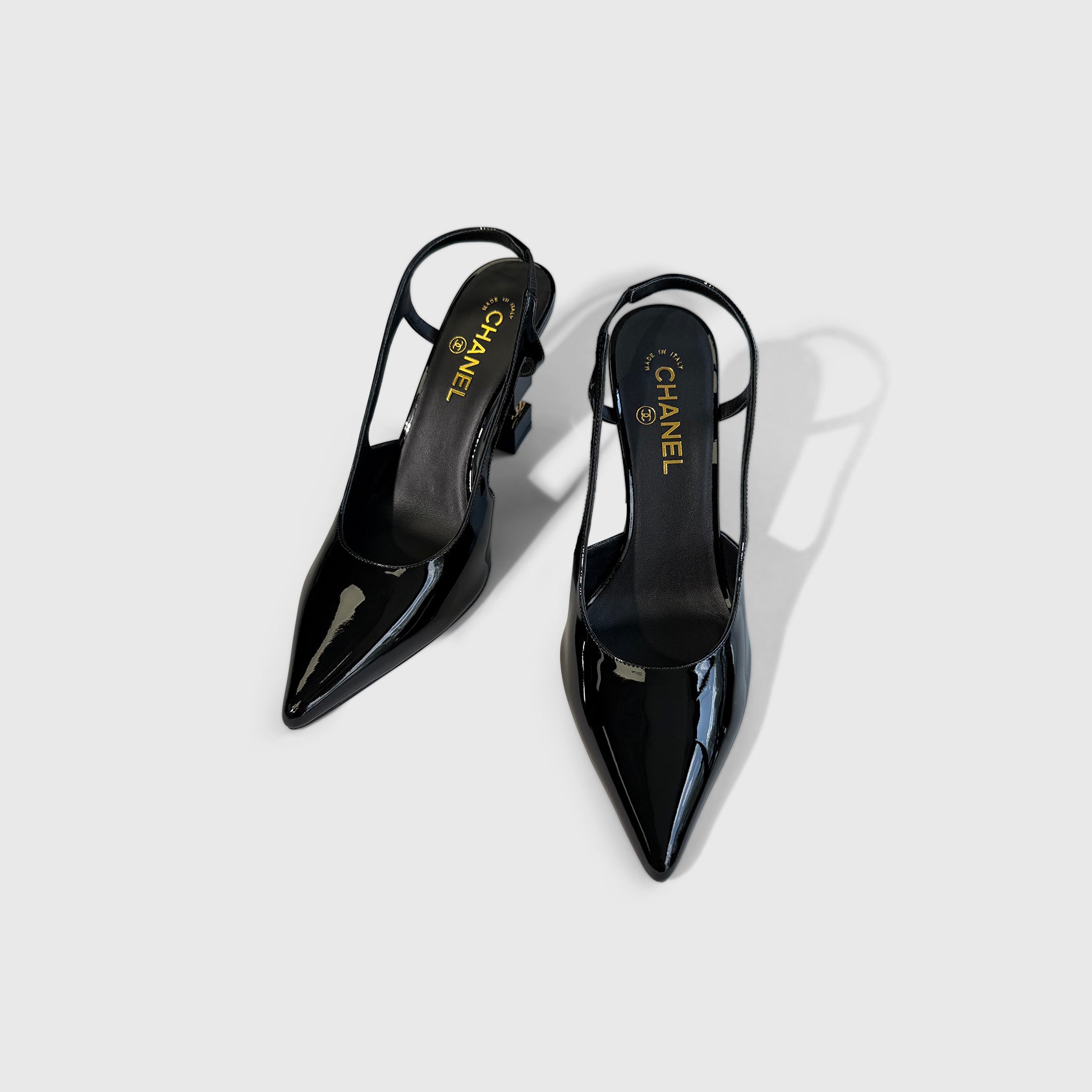 Chanel Patent Slingbacks