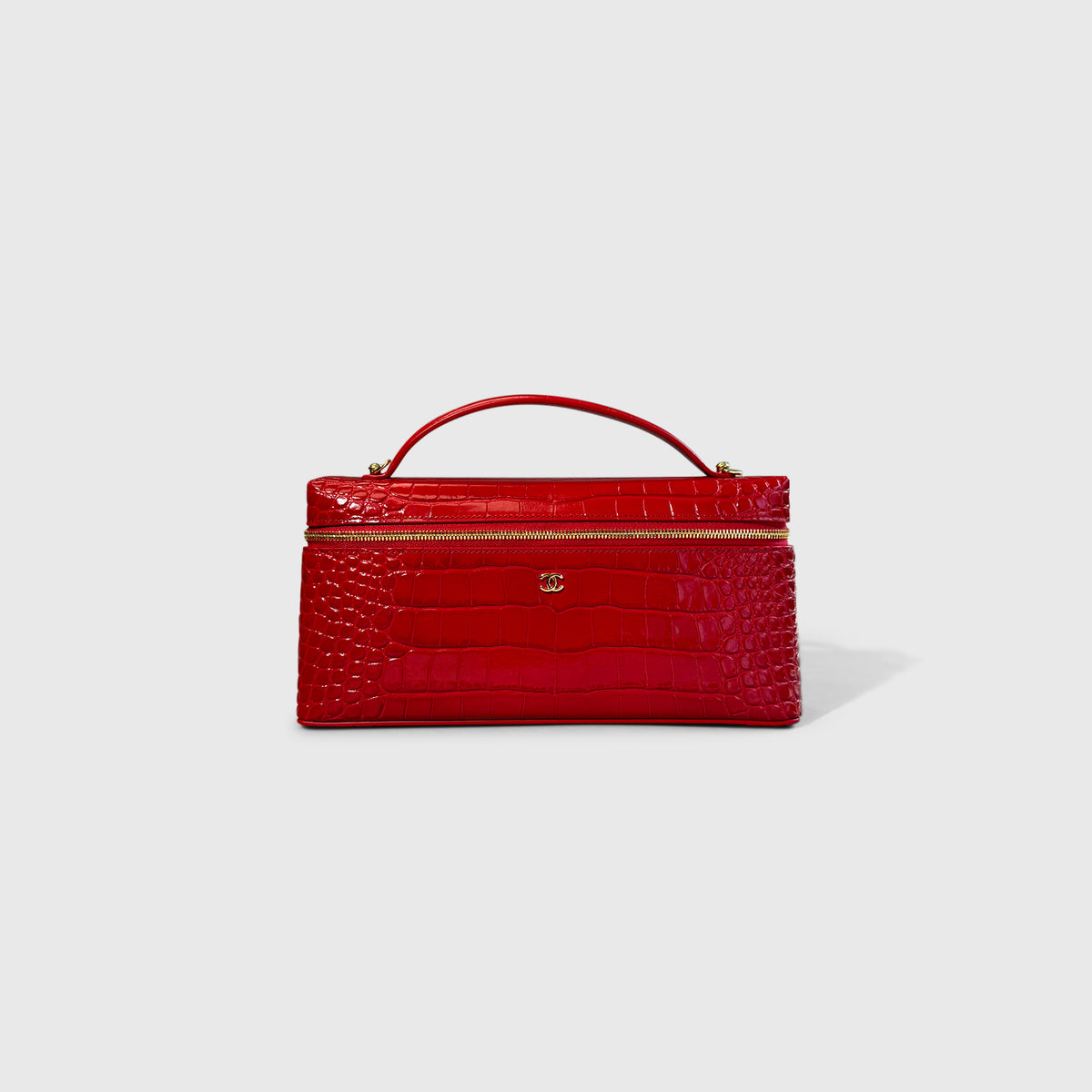 Chanel Croc Embossed East West Vanity