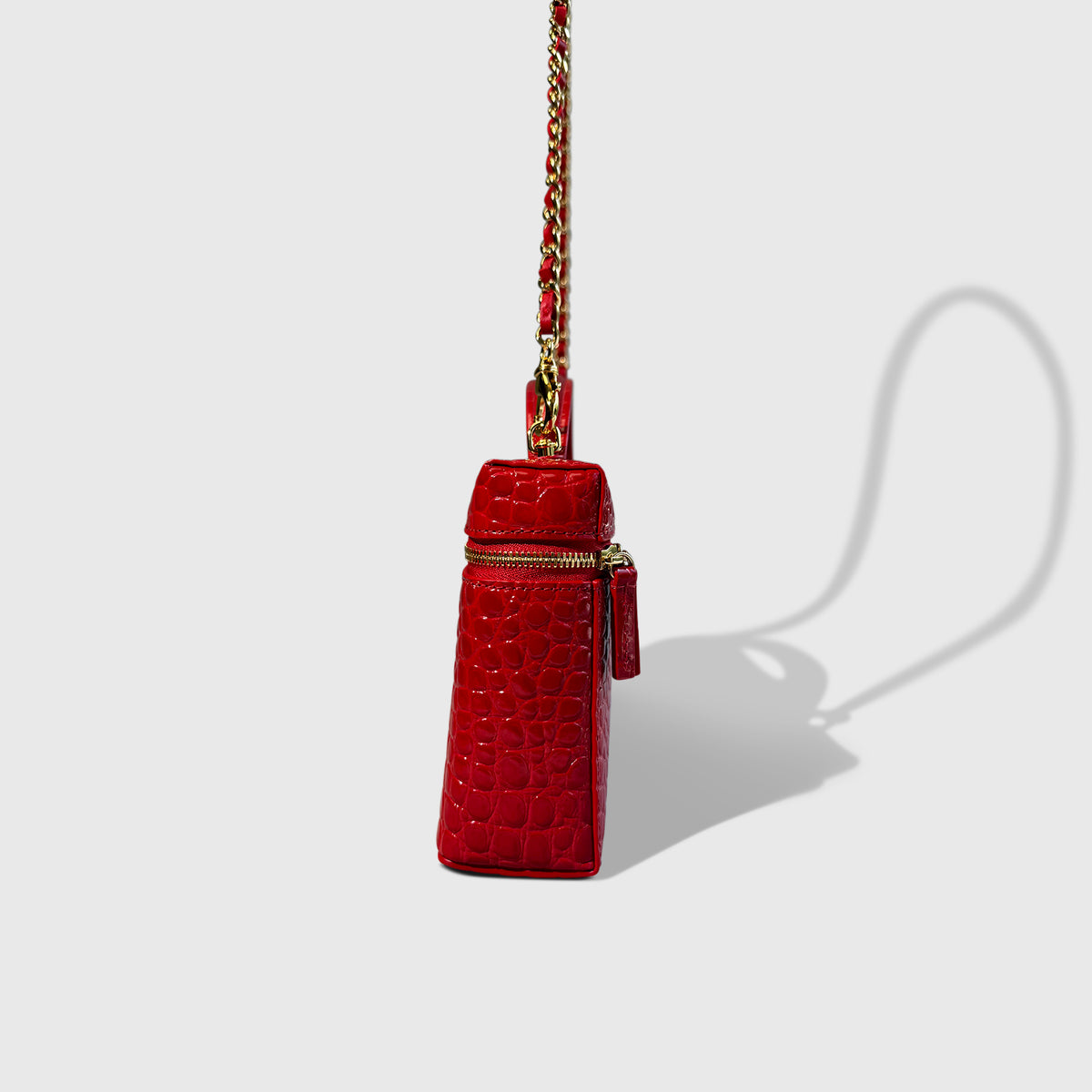 Chanel Croc Embossed East West Vanity