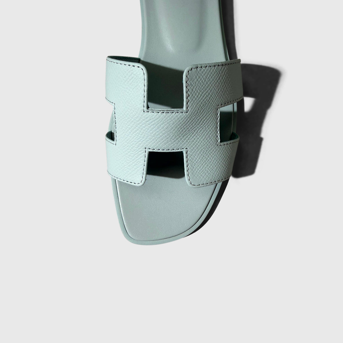 Hermès Oran Sandals Blue Brume