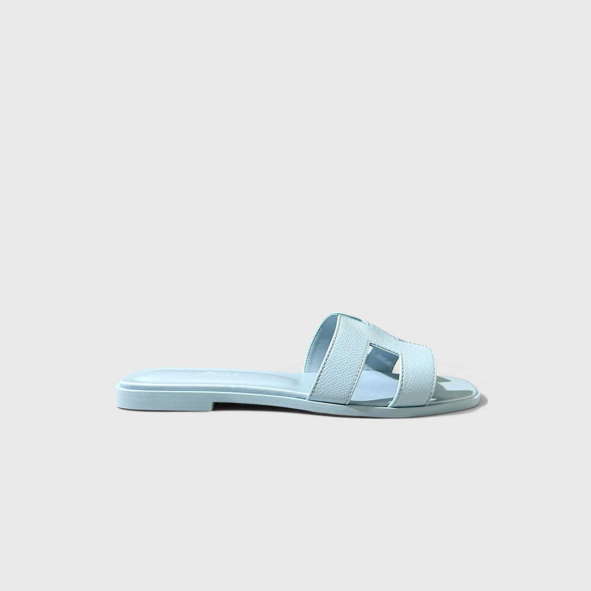 Hermès Oran Sandals Blue Brume