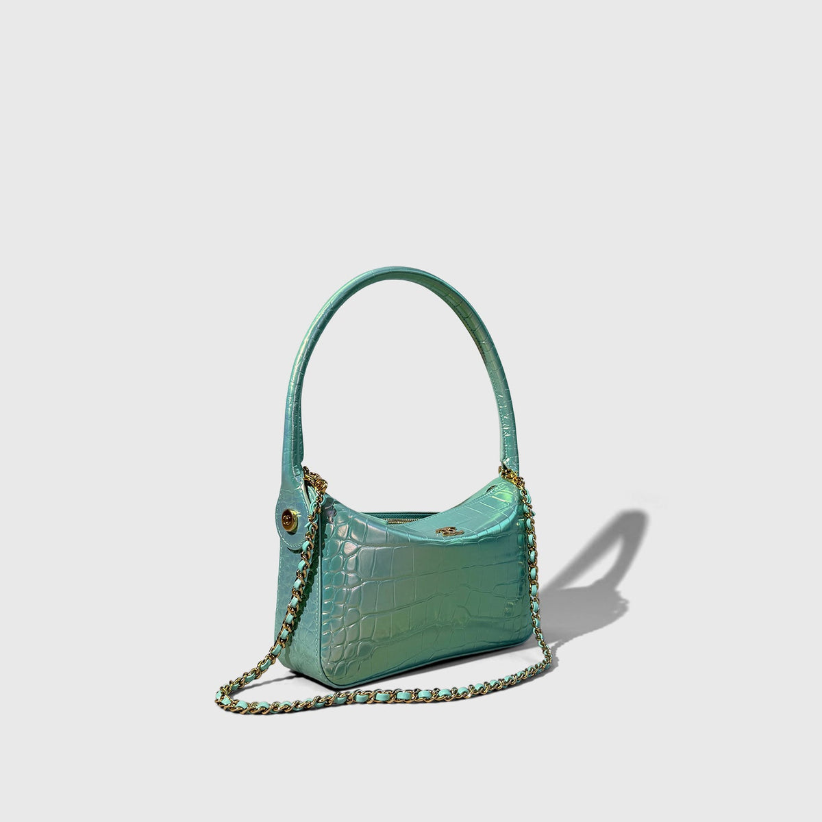 Chanel Iridescent Croc Embossed Shoulder Bag