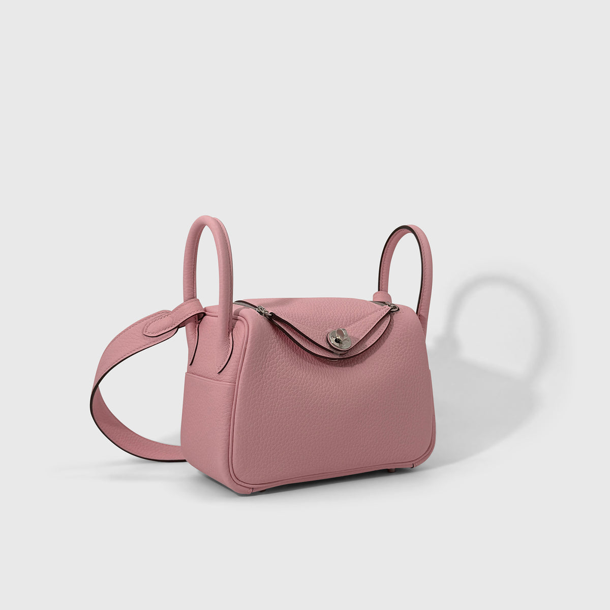 Hermès Lindy 20 Clemence Rose Sakura Palladium Hardware
