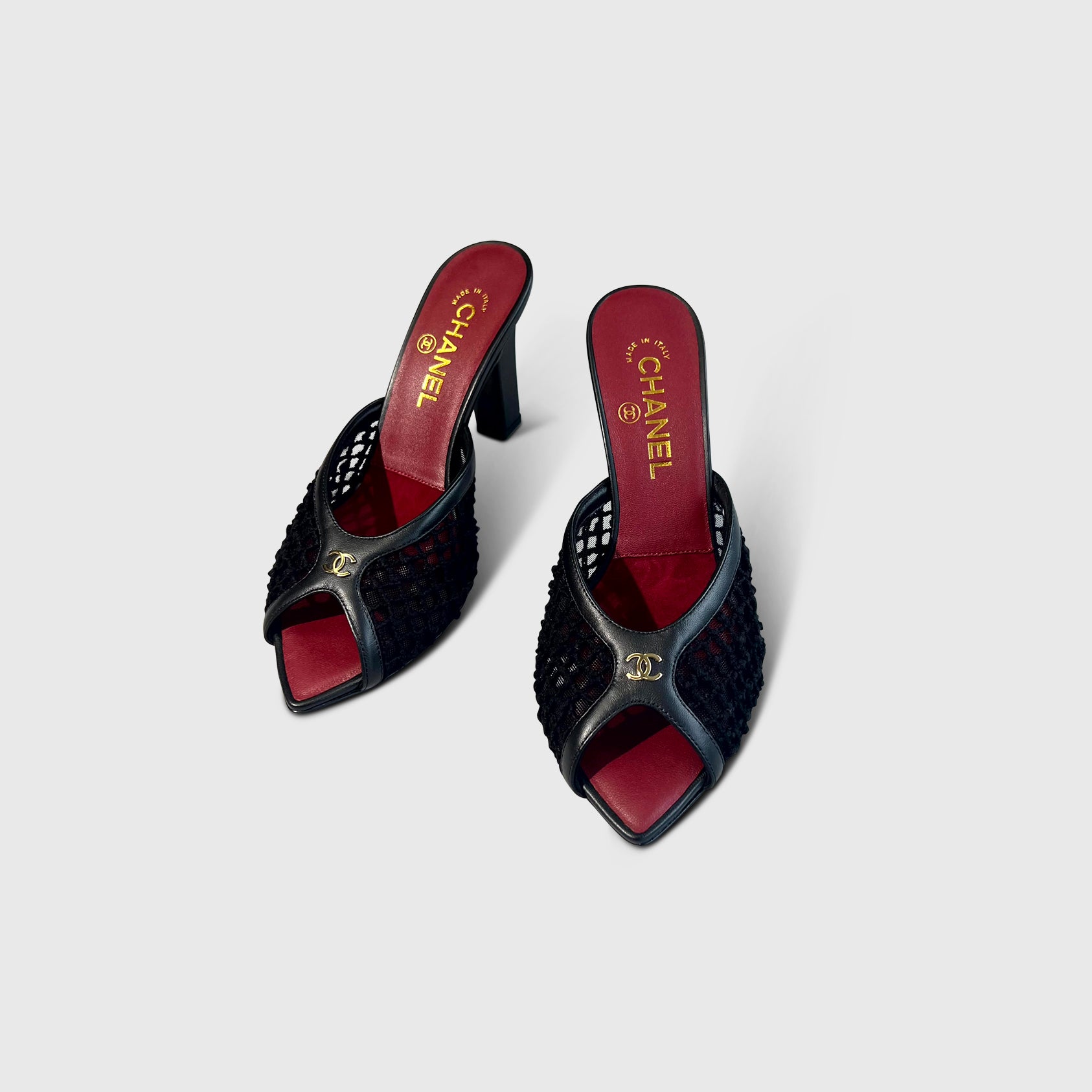 Chanel Coco Beach Mesh Mules