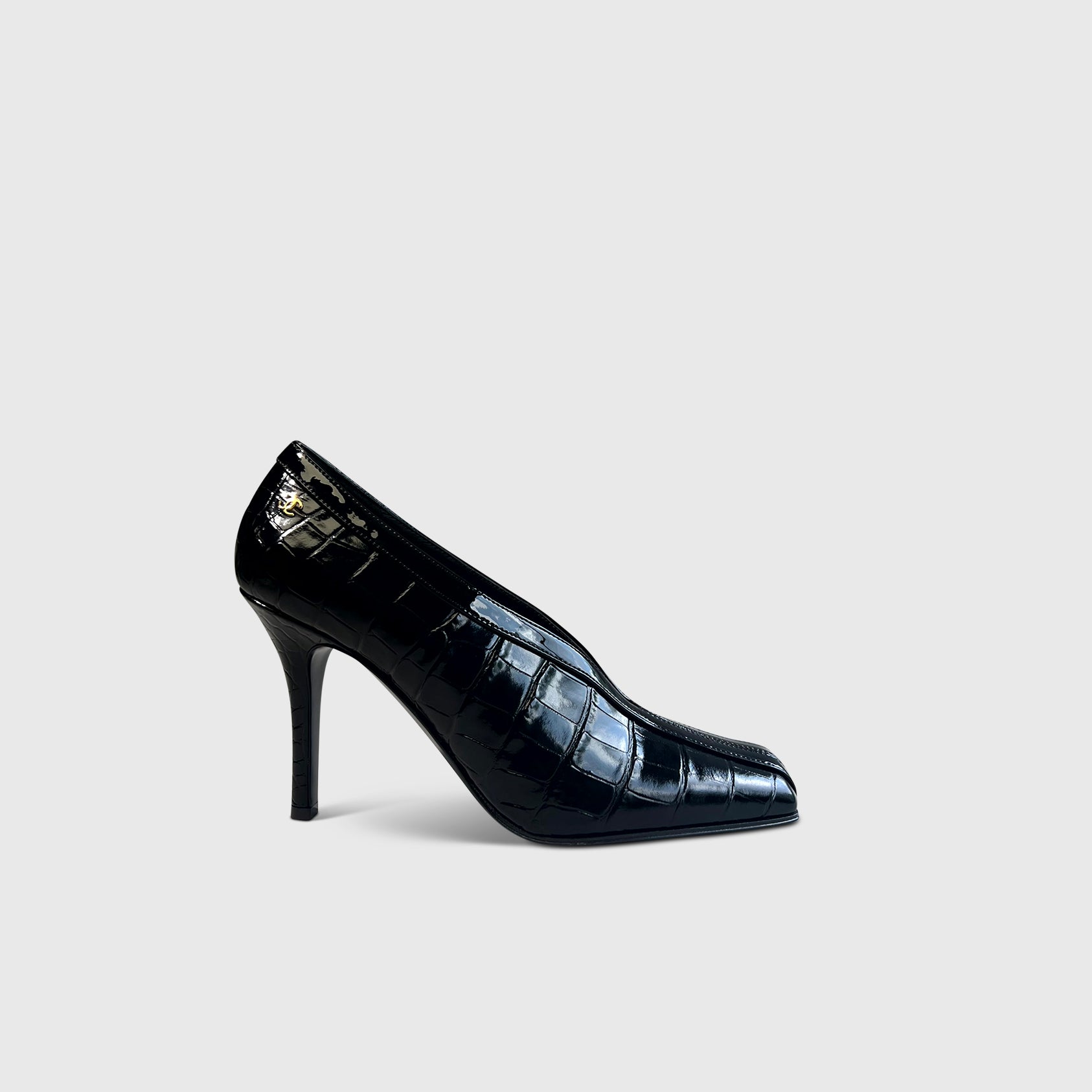 Chanel Croc Embossed Pumps