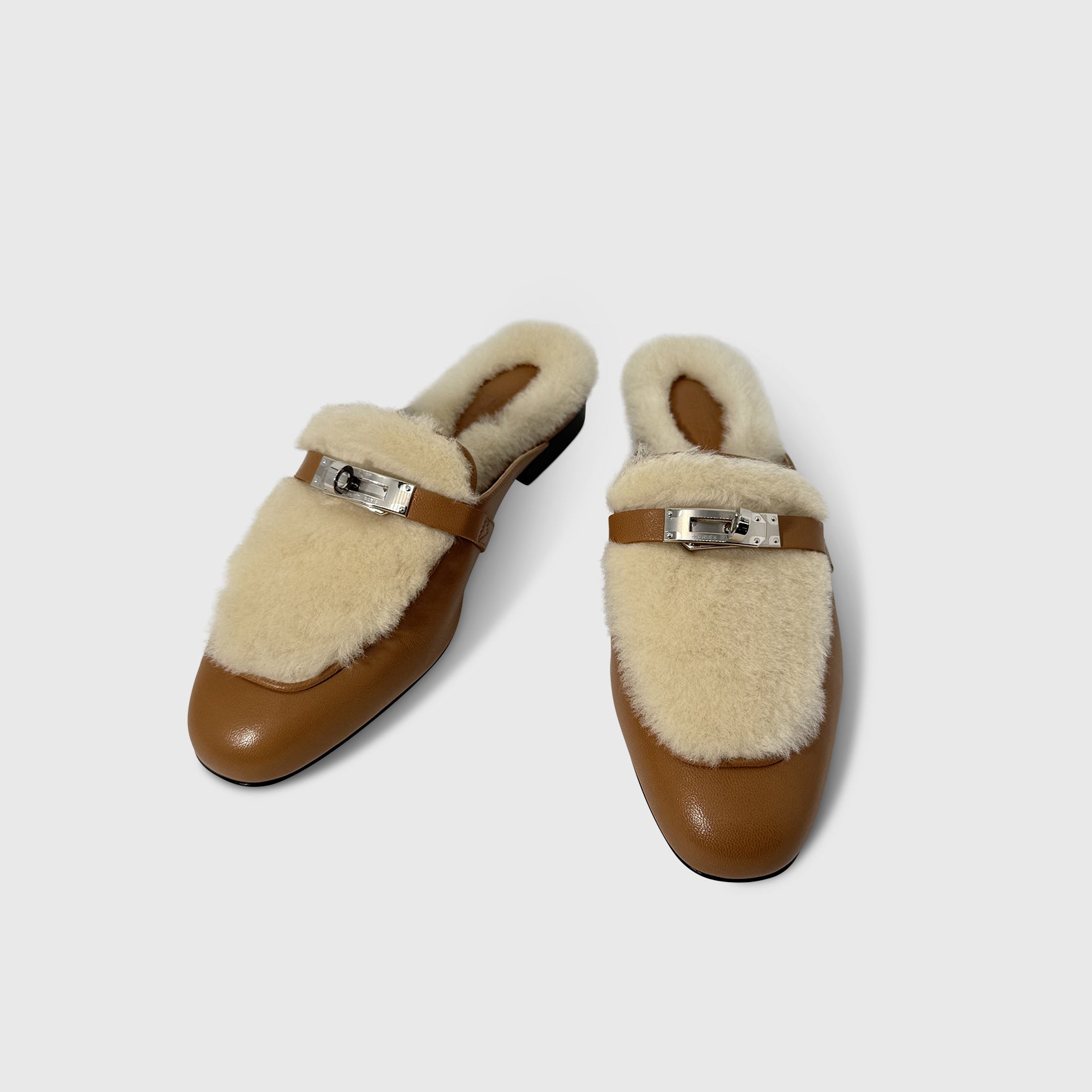 Hermès Shearling Oz Mule