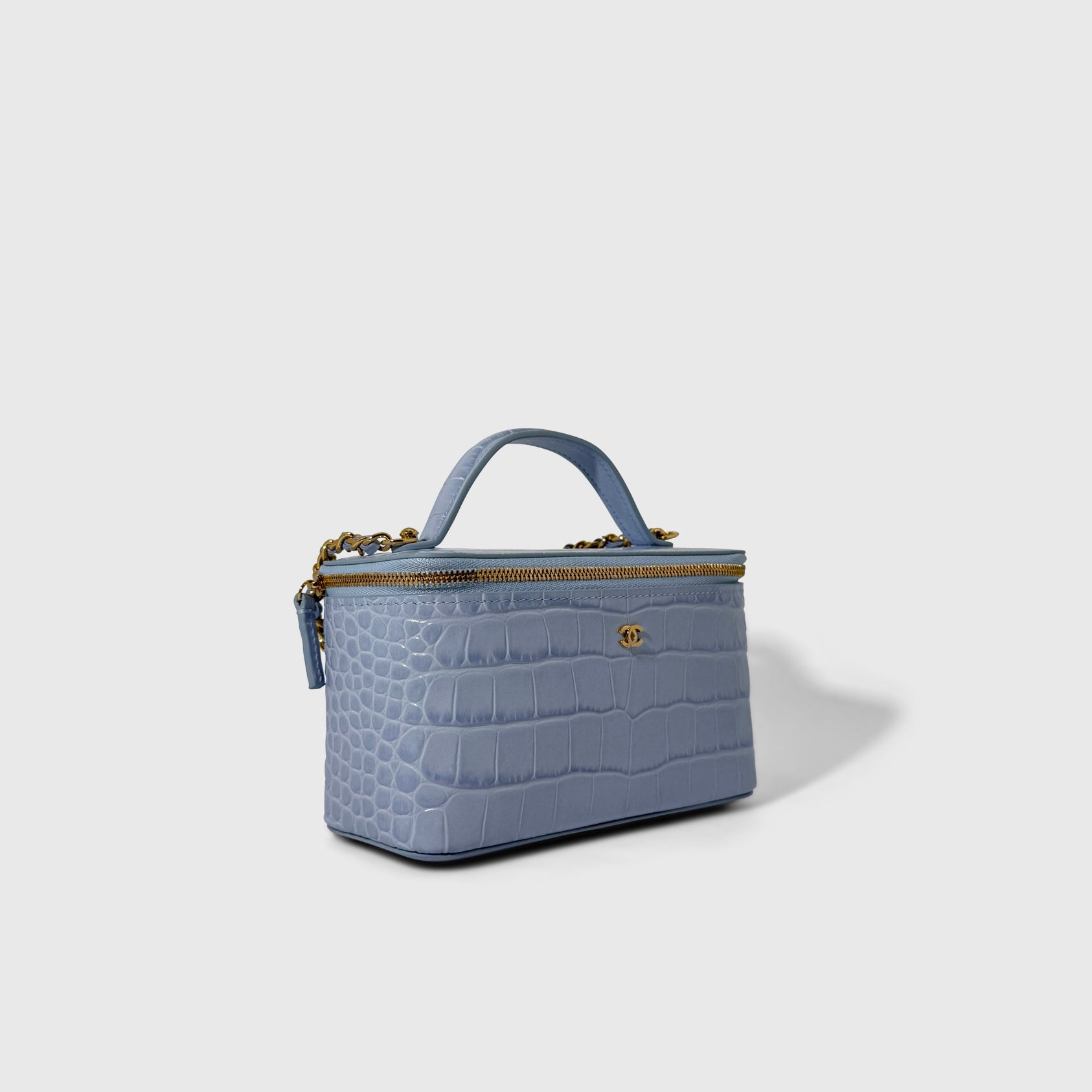 Chanel Croc Embossed Vanity