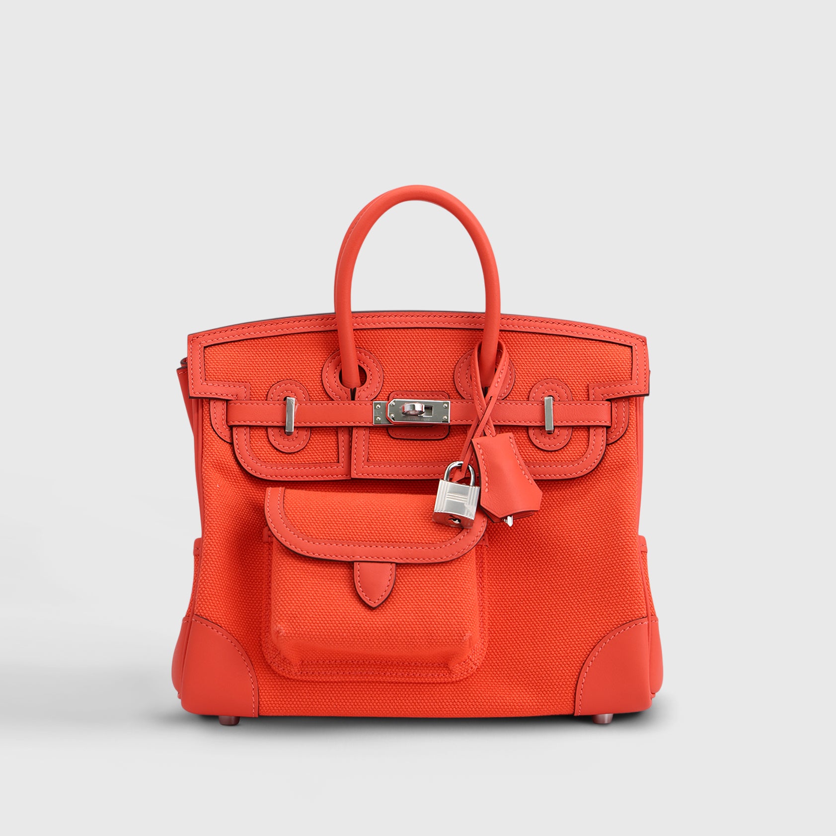 Hermès Birkin Cargo 25 Orange Field Palladium Hardware