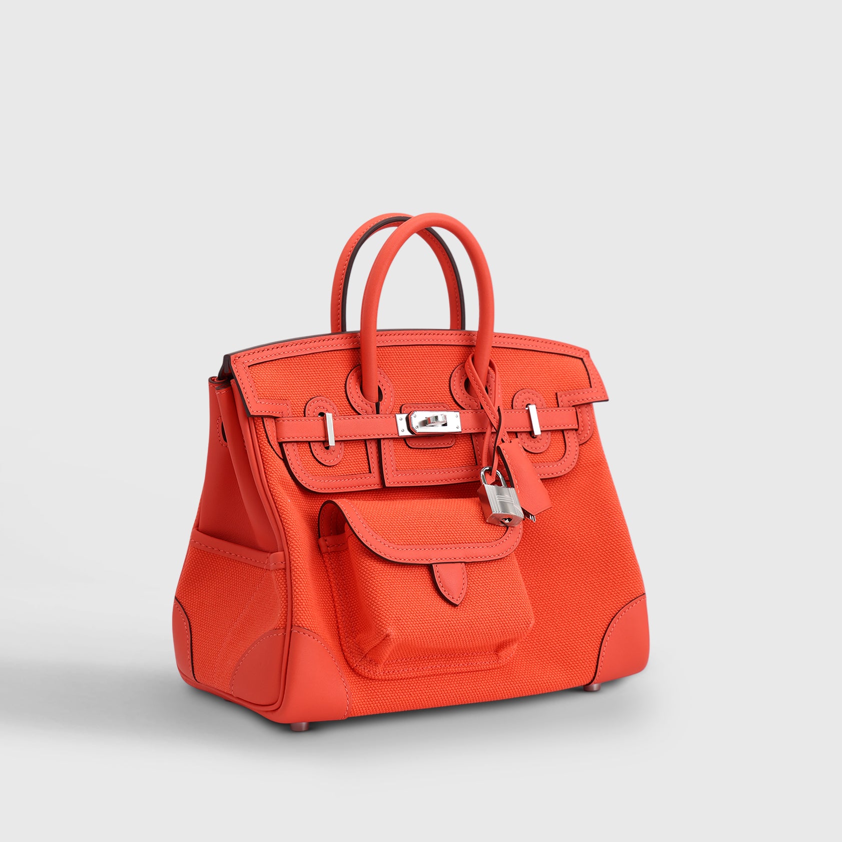 Hermès Birkin Cargo 25 Orange Field Palladium Hardware