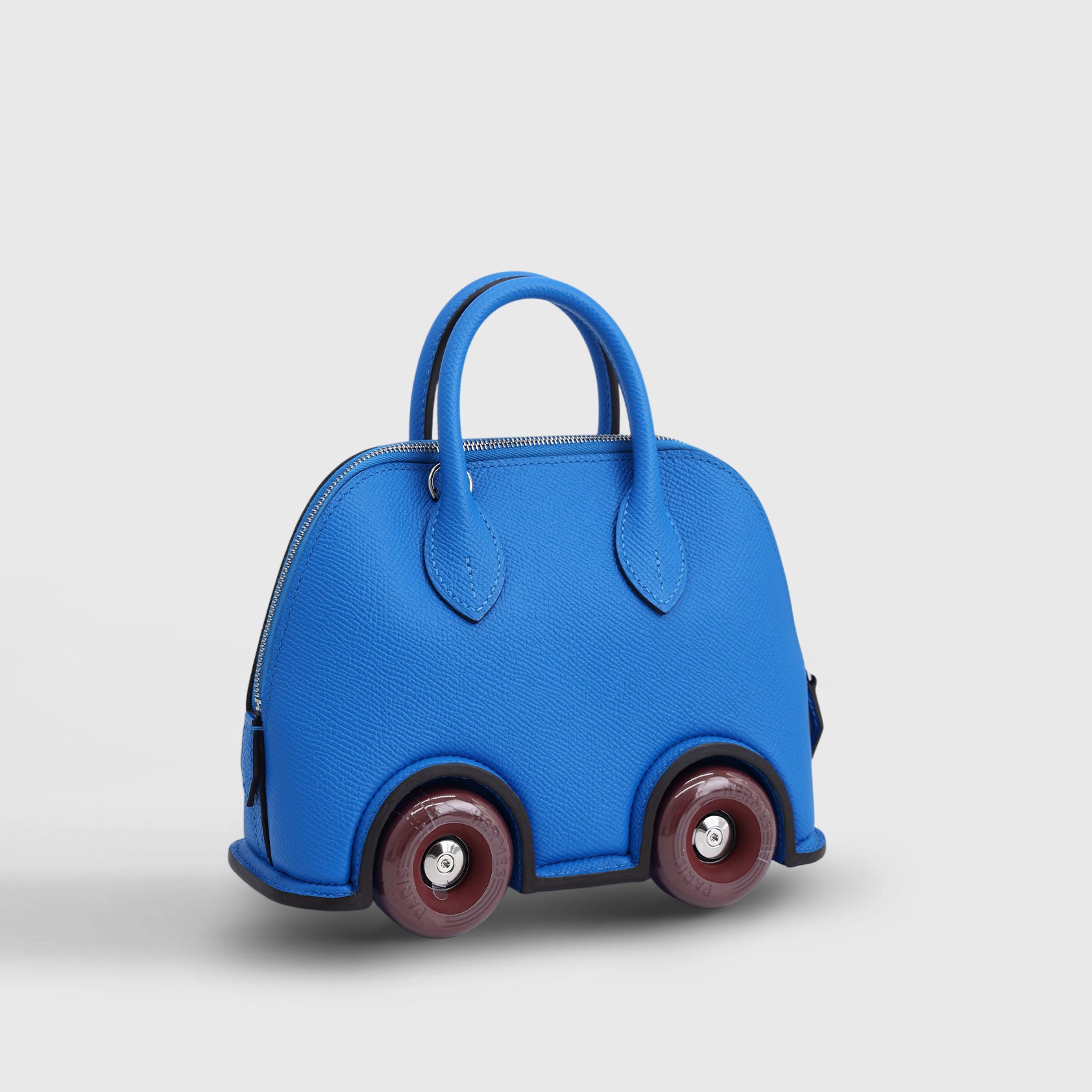 Hermès Bolide On Wheels 20 Epsom Blue Hydra/Rouge H Palladium Hardware