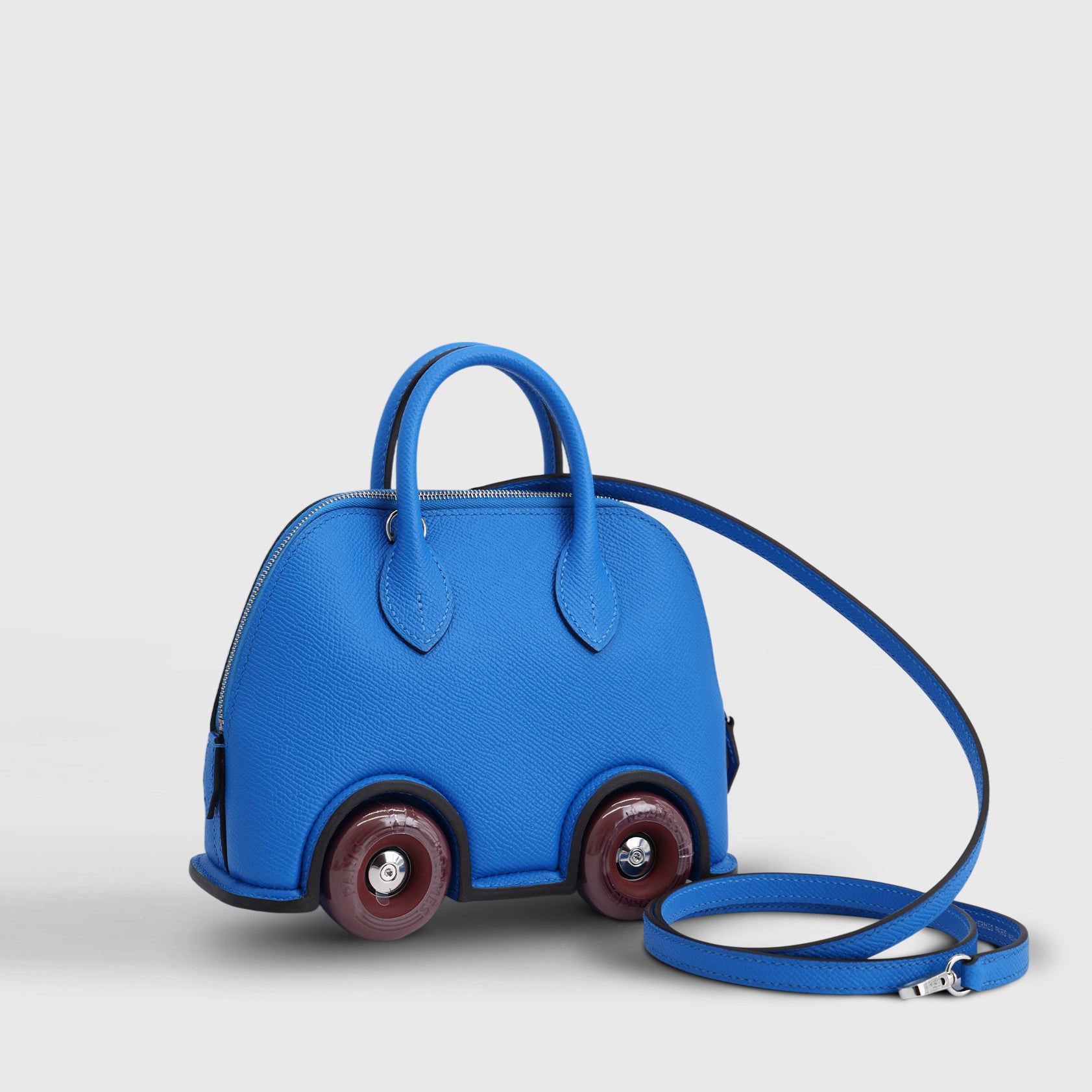 Hermès Bolide On Wheels 20 Epsom Blue Hydra/Rouge H Palladium Hardware