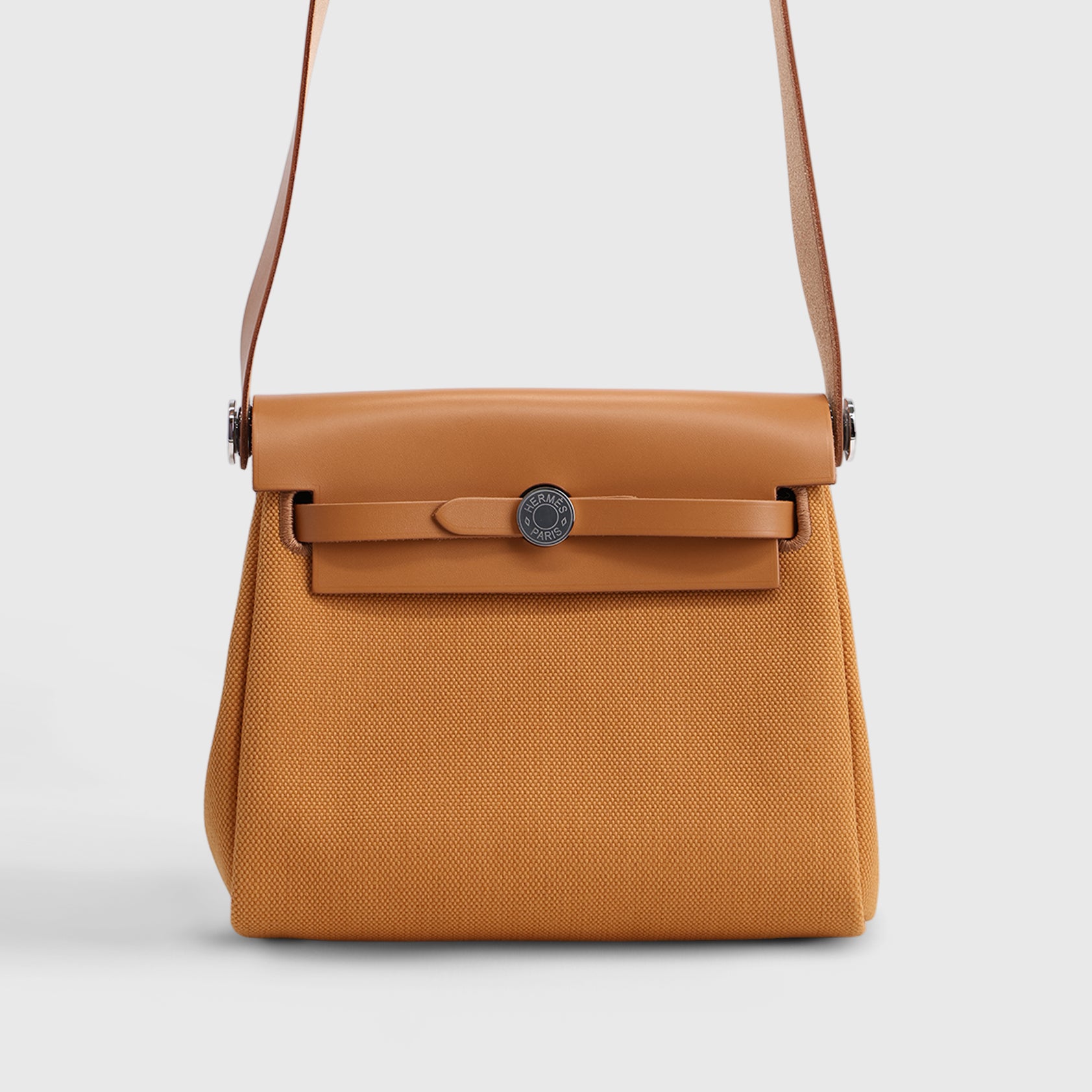 Hermès Herbag Mini Naturel Sable/Natural Palladium Hardware
