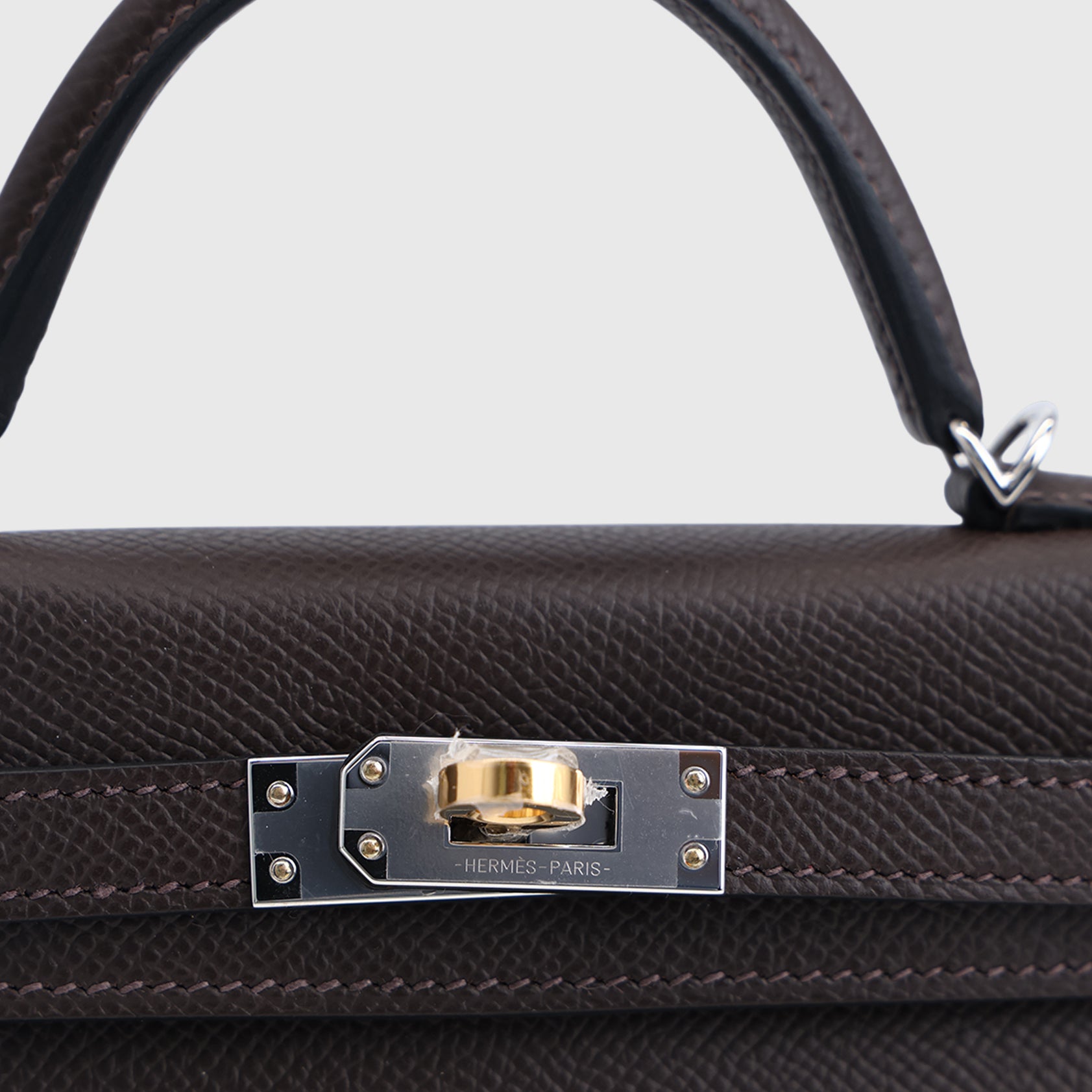 Hermès Kelly Mini Epsom Ebene Electrum Sellier