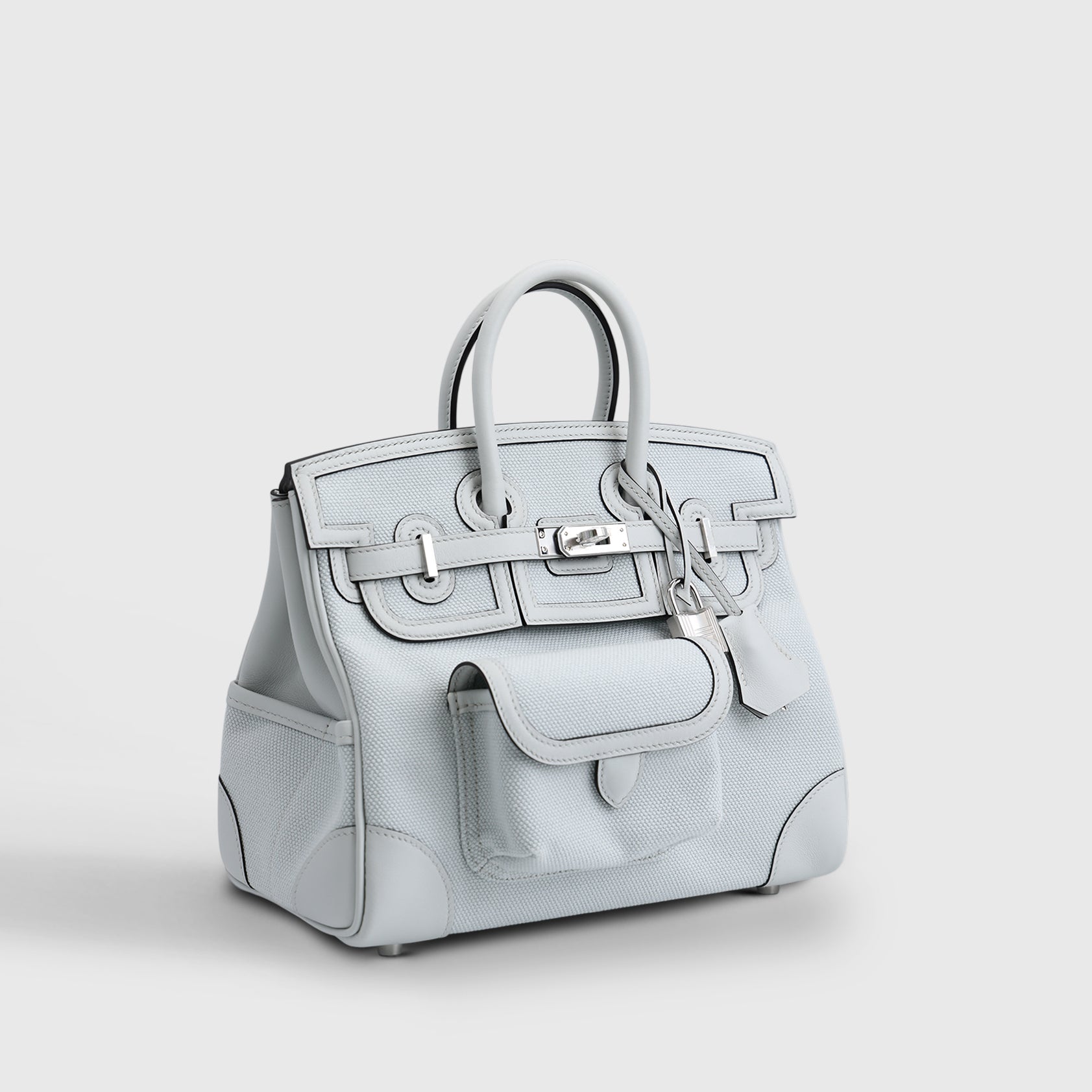 Hermès Birkin Cargo 25 Toila, Swift Gris Platine/ Gris Platine Palladium Hardware