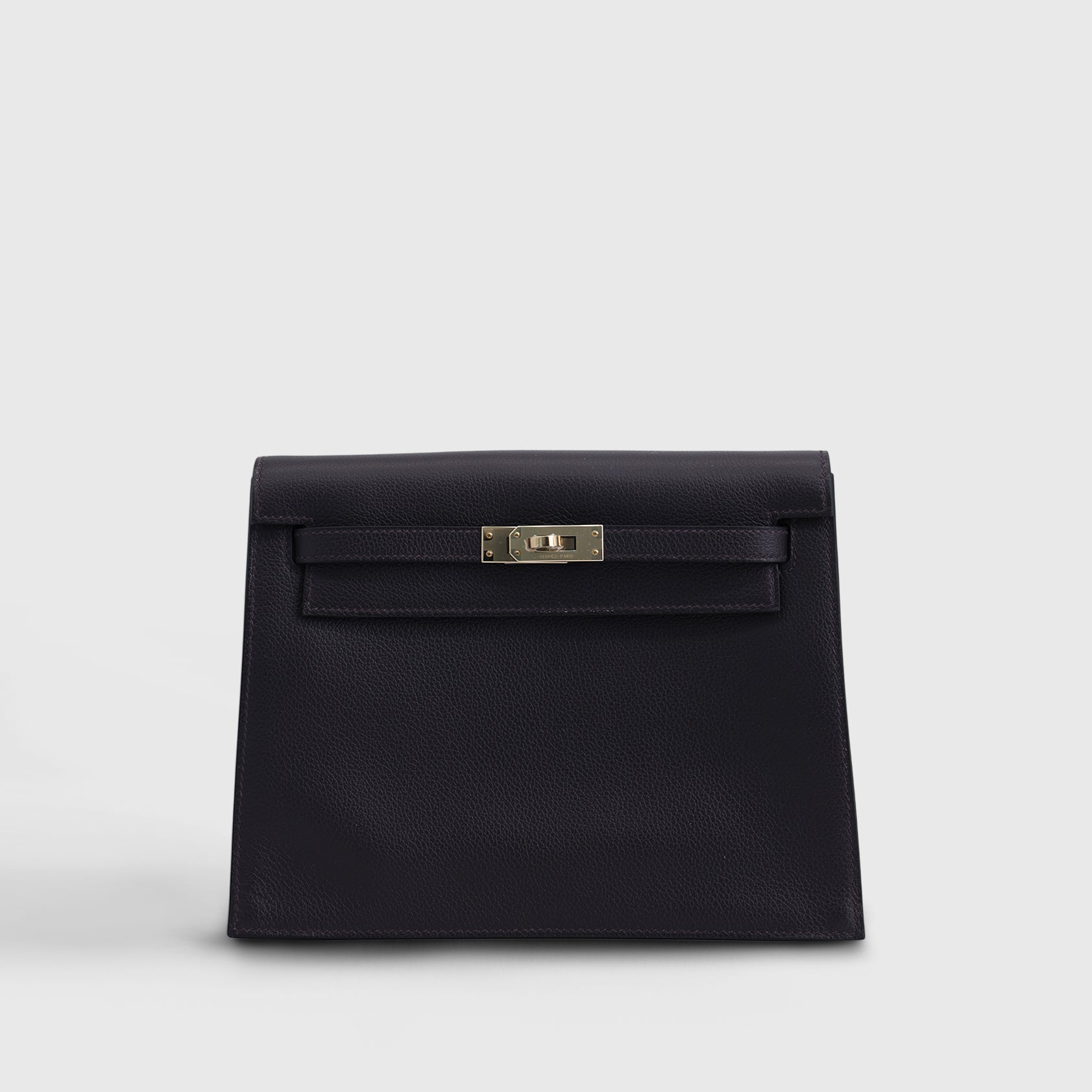 Hermès Kelly Danse Evercolor Prunoir / Verso Anemone Permabrass