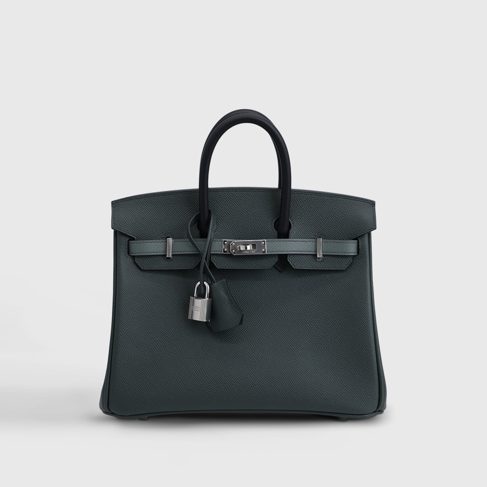 Hermès Birkin 25 Epsom Vert Mangrove/Vert Amande/Black Palladium Hardware