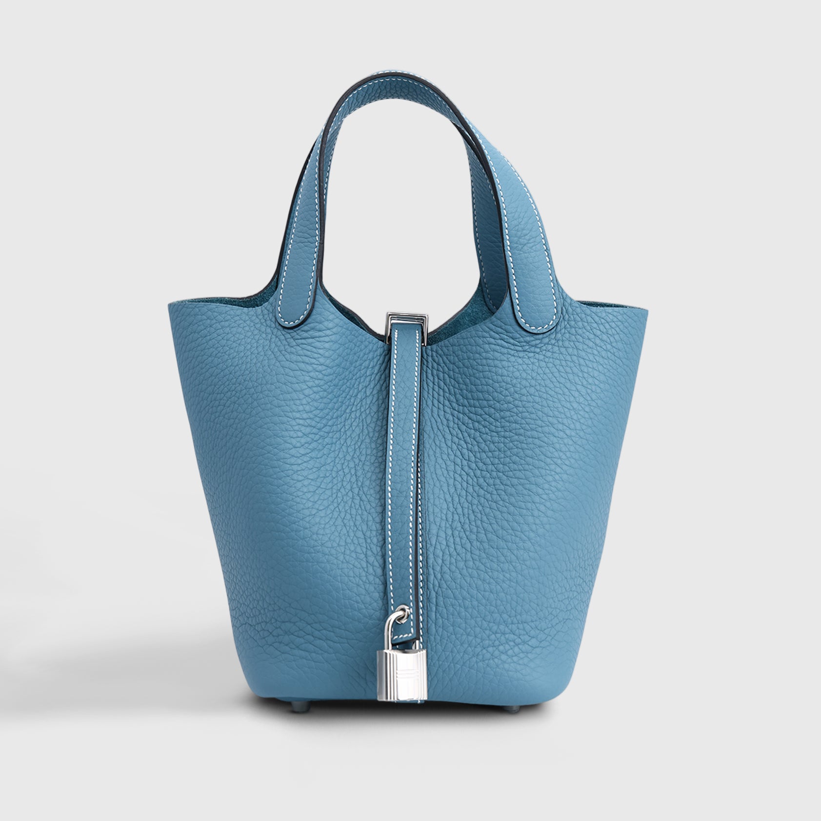 Hermès Picotin 18 Clemence Blue Jean Palladium Hardware