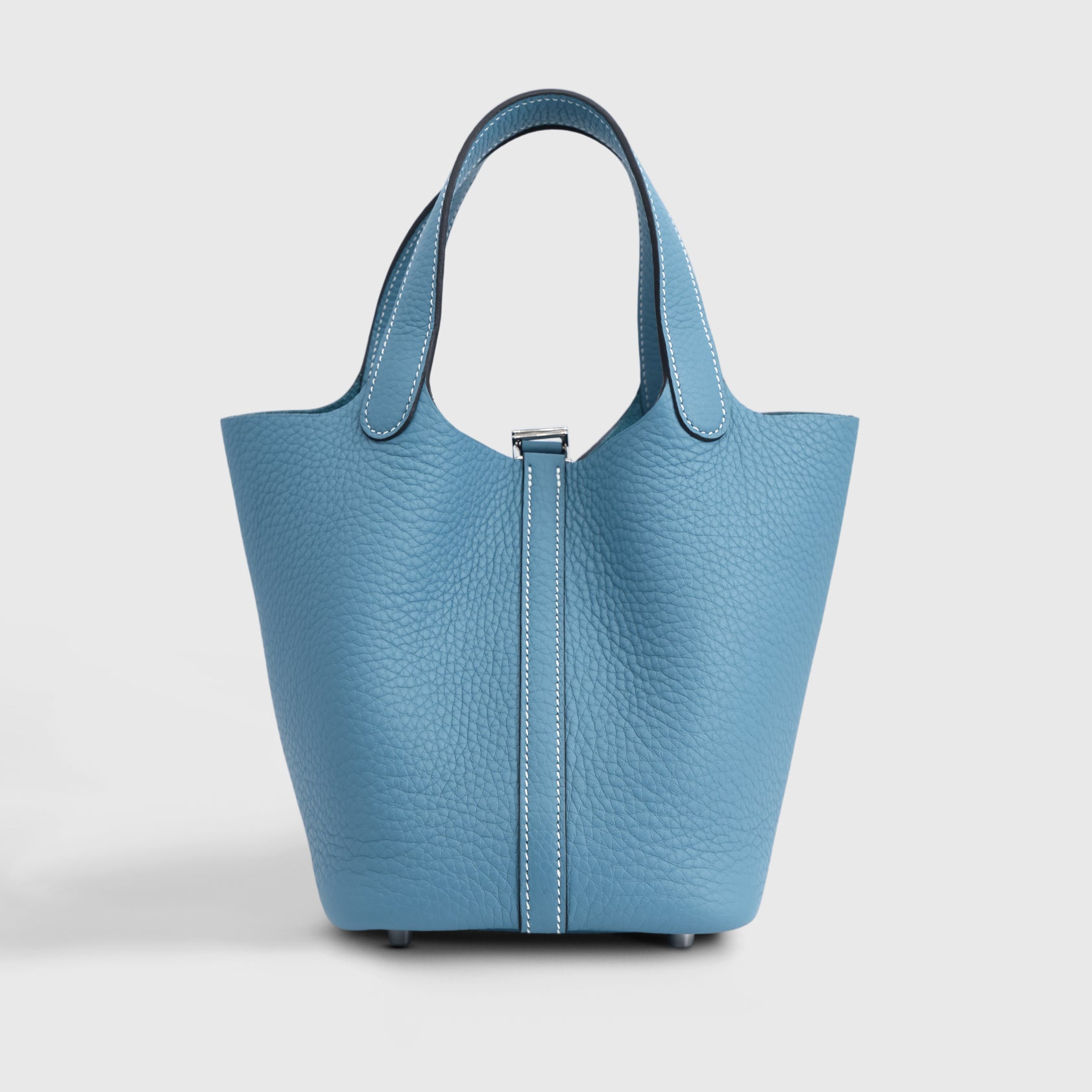 Hermès Picotin 18 Clemence Blue Jean Palladium Hardware