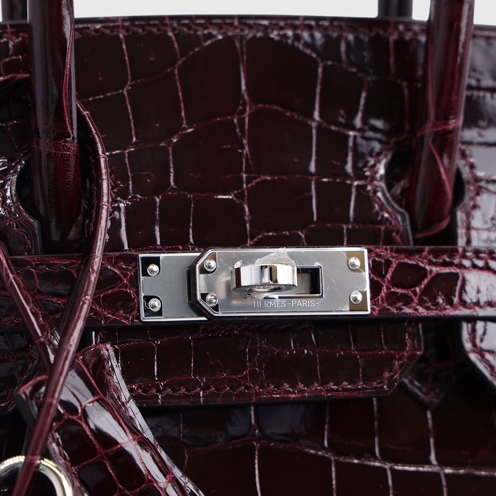 Hermès Birkin 25 Shiny Nilo Bordeaux Palladium Hardware