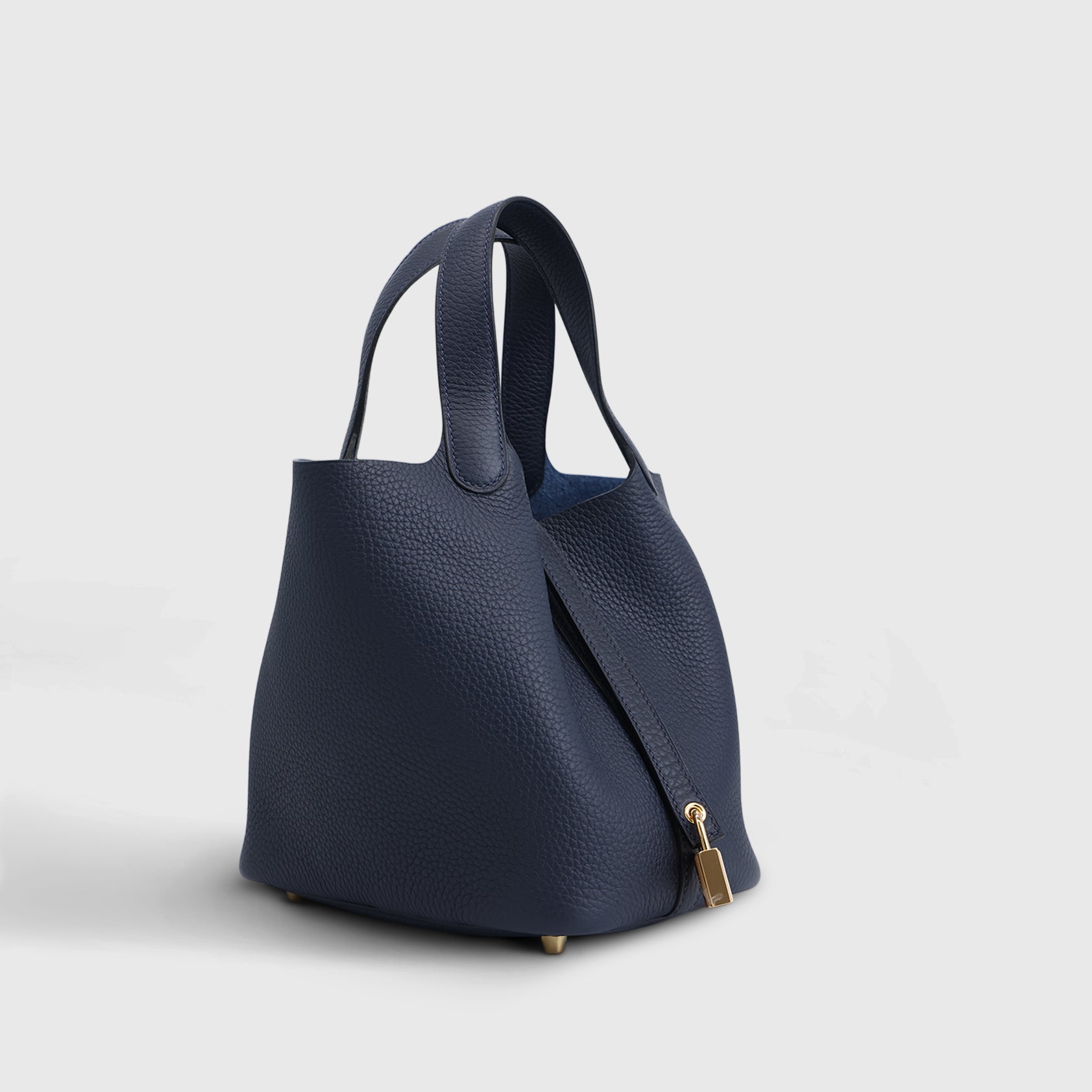 Hermès Picotin 18 Clemence Blue Nuit Gold Hardware