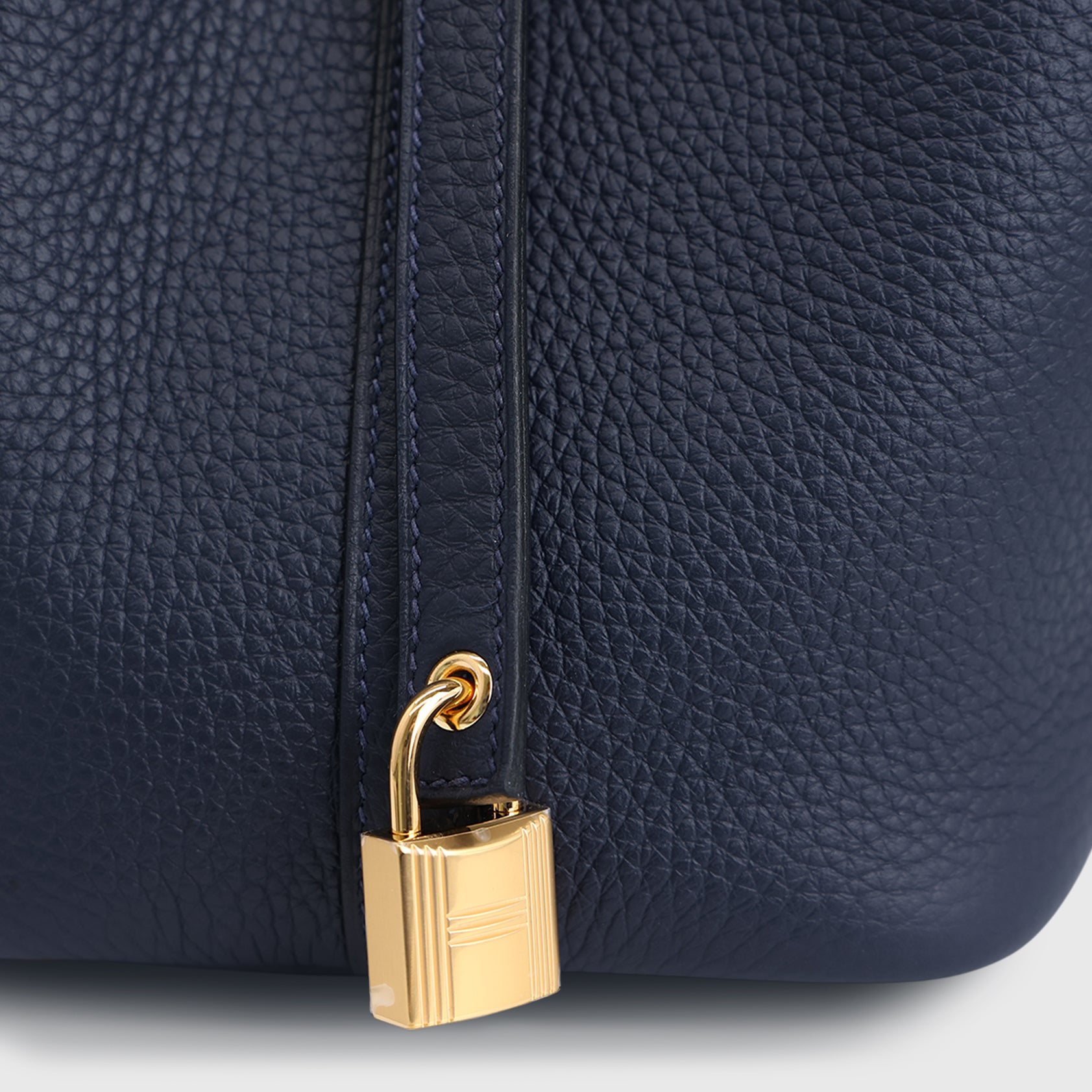 Hermès Picotin 18 Clemence Blue Nuit Gold Hardware