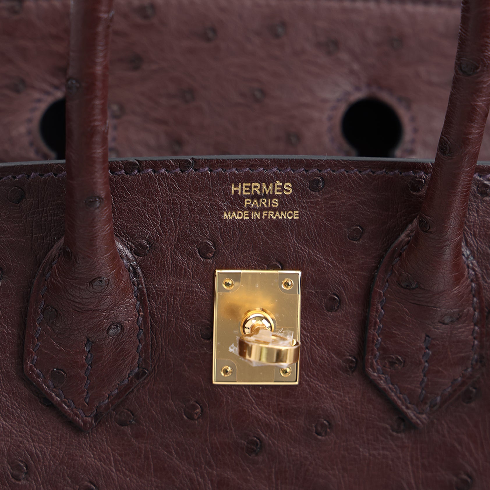 Hermès Birkin 25 Ostrich Rouge Sellier Gold Hardware